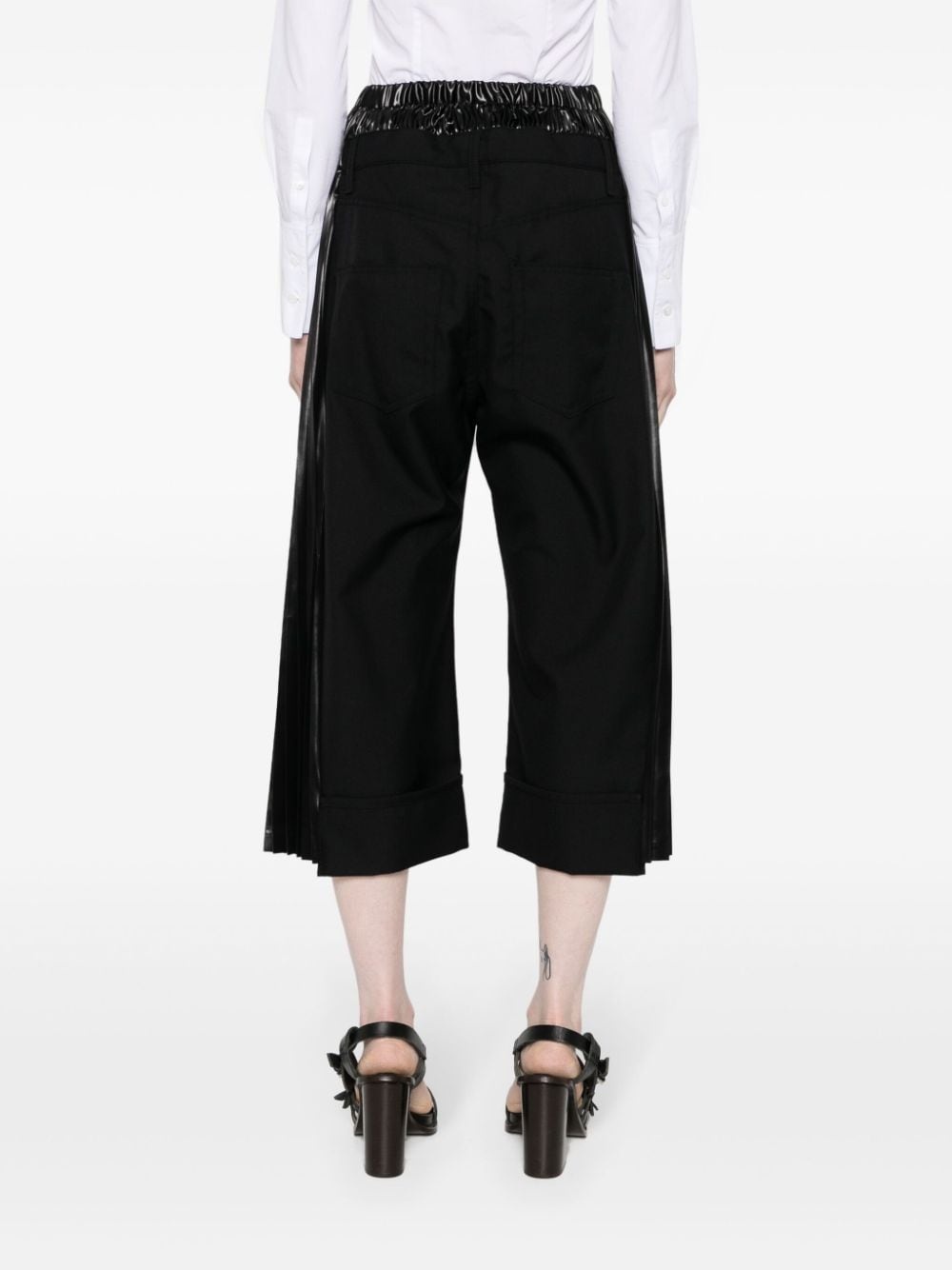 high-waisted cropped trousers - 8
