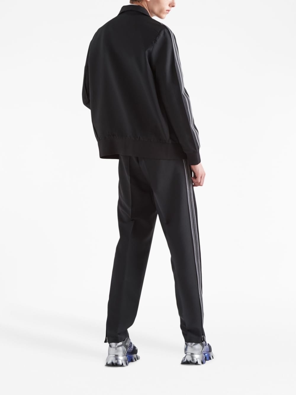 side-stripe logo trousers - 3
