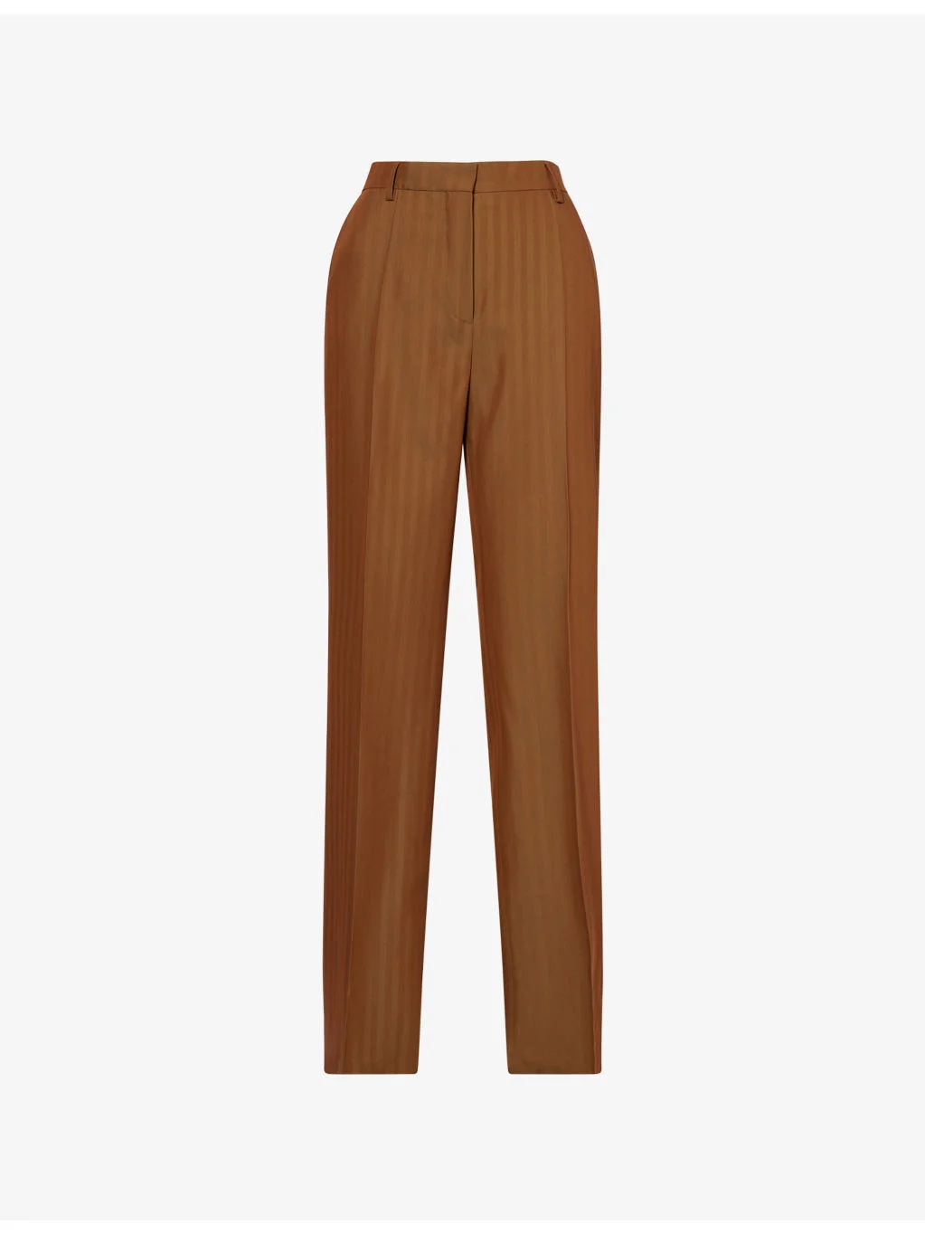 Striped Straight-Leg Wool-Blend Trousers - 1