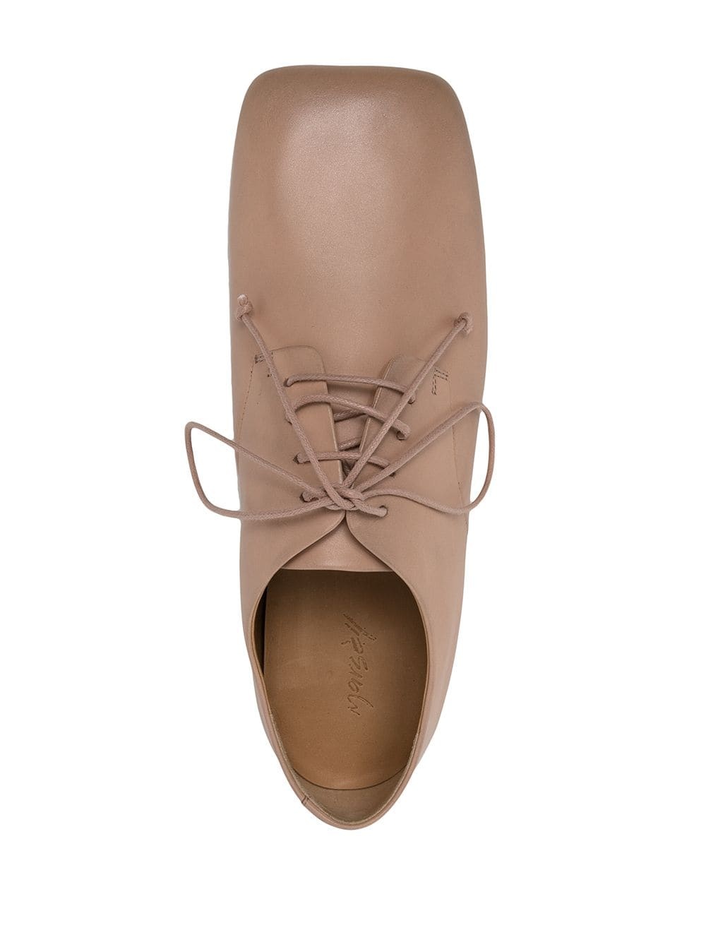 square-toe lace-up shoes - 4