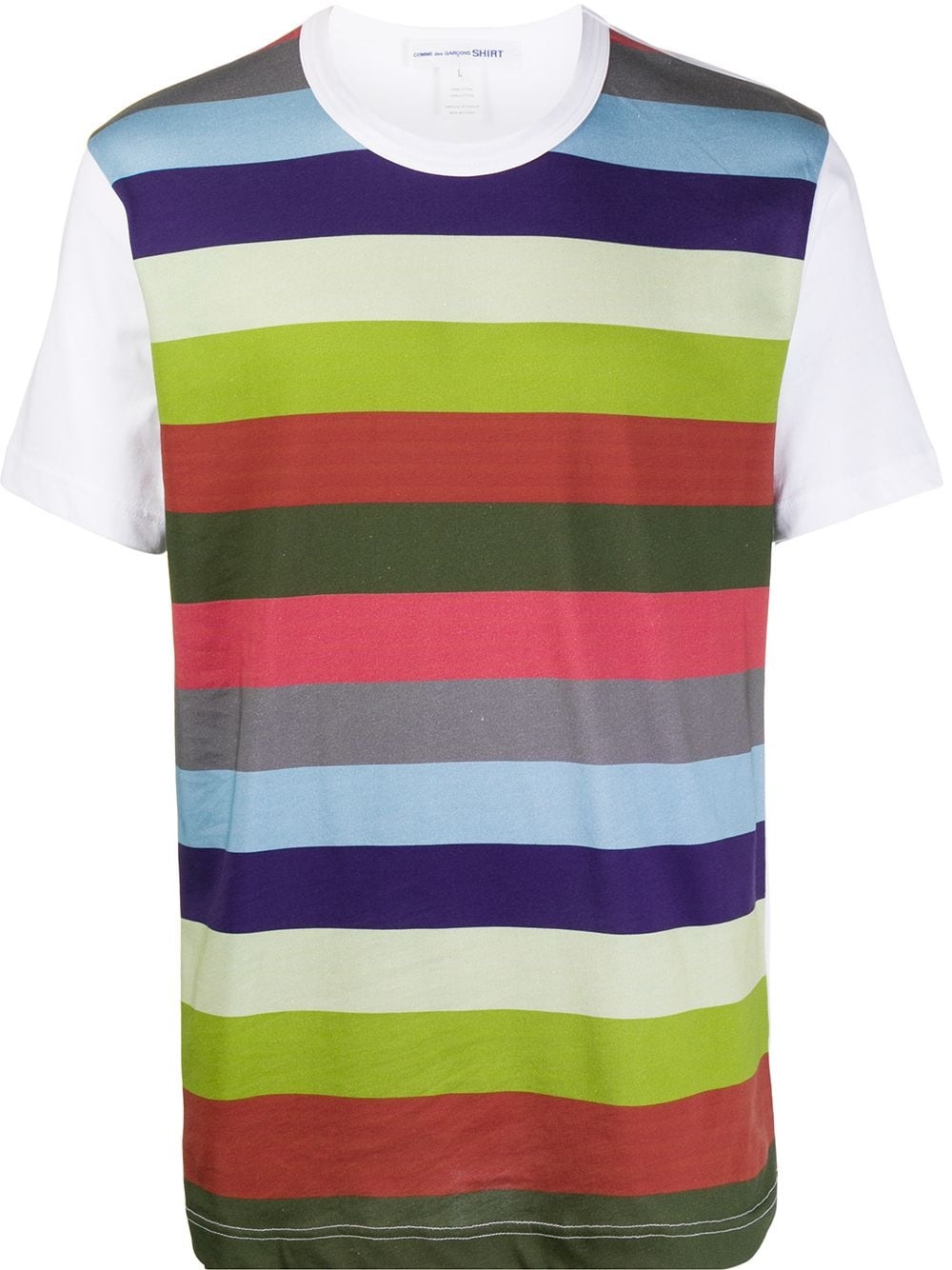 stripe print T-shirt - 1