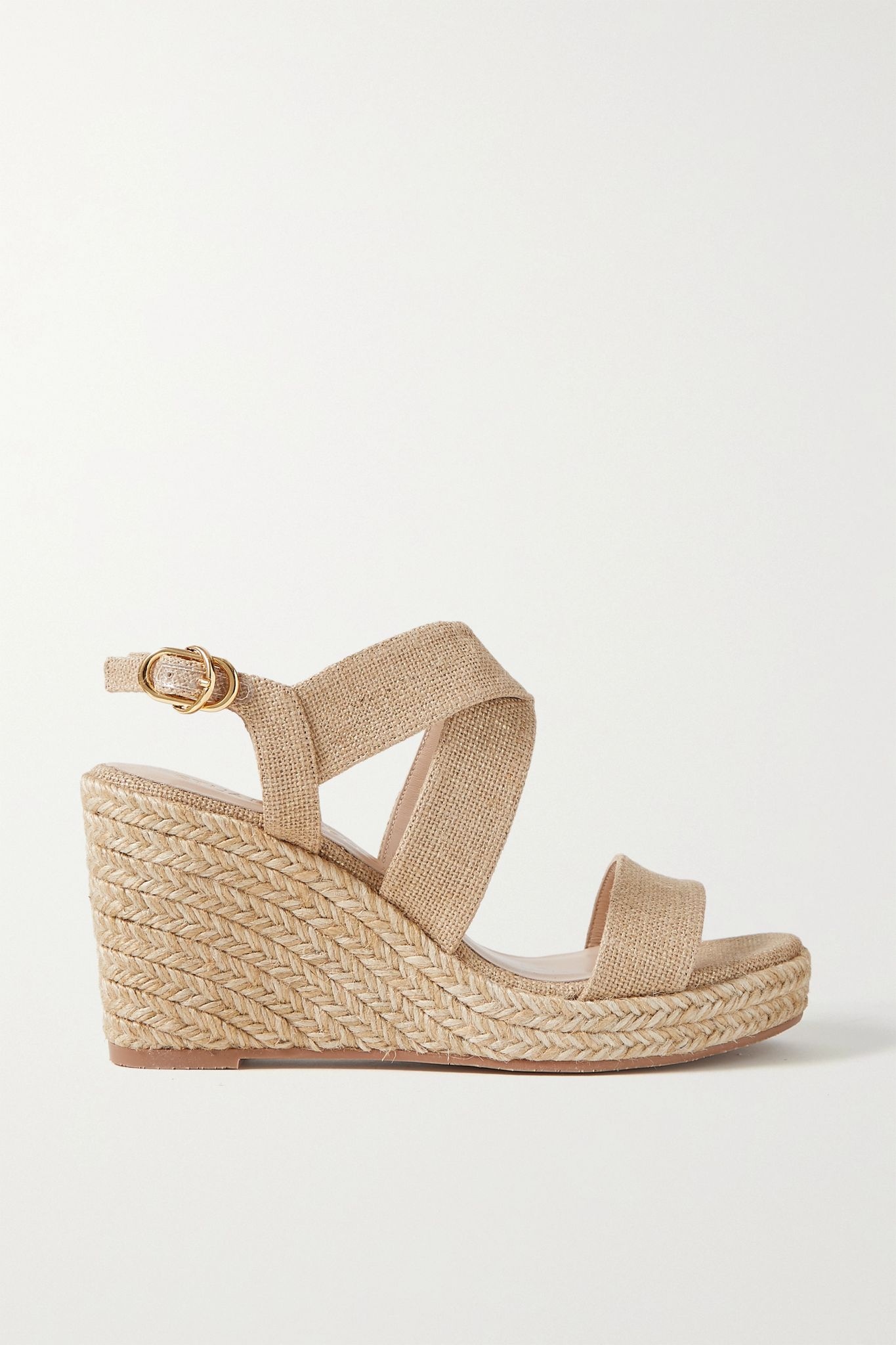 Ellette metallic canvas espadrille wedge sandals - 1