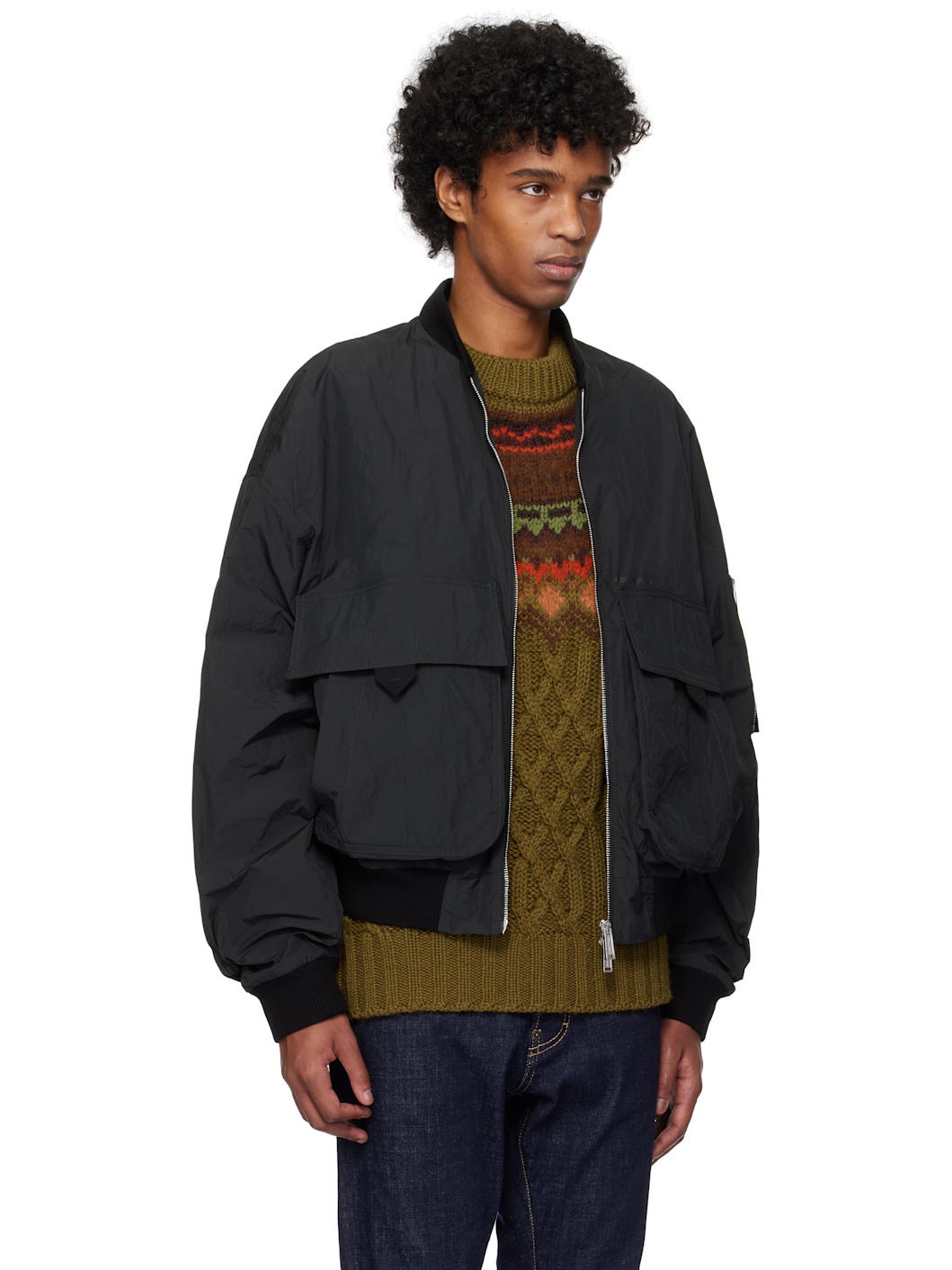 Black Superlight 80s Bomber Jacket - 2