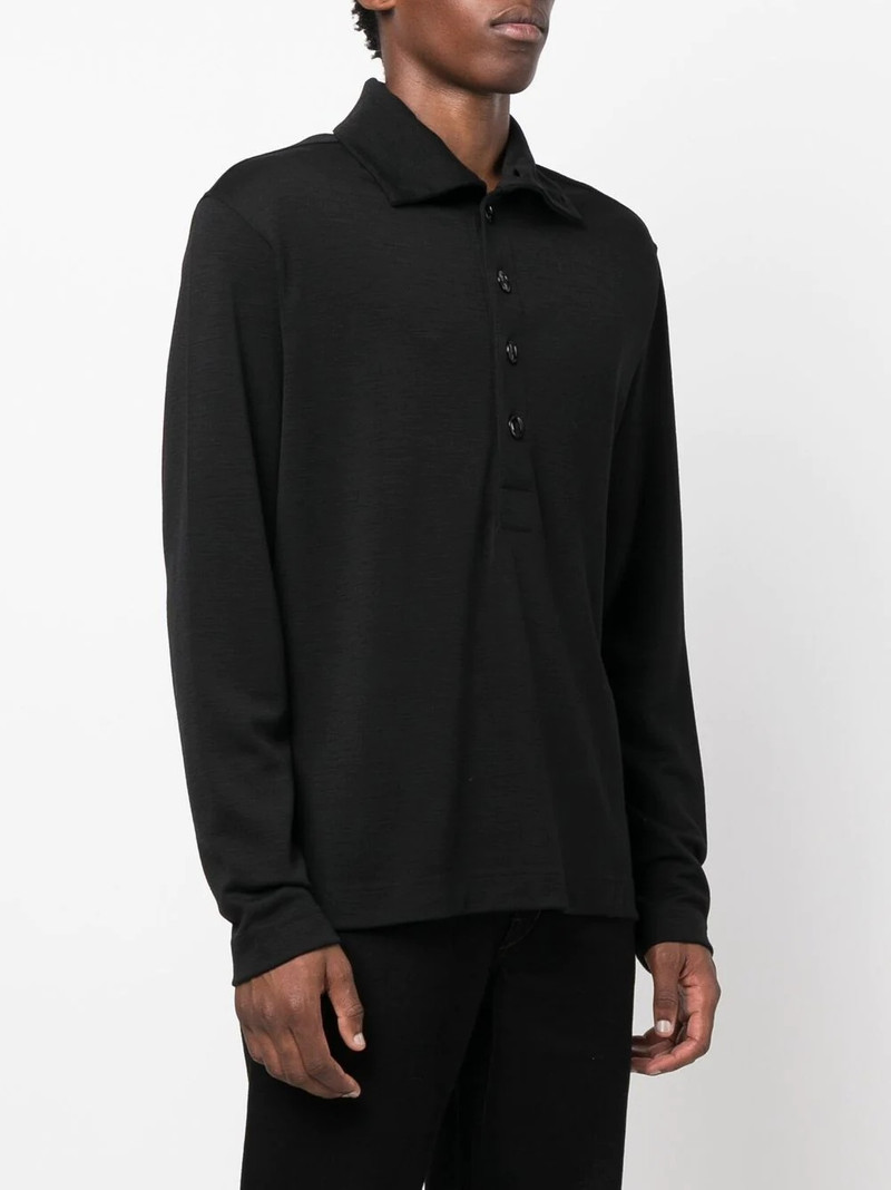 buttoned-up high-neck sweater 3