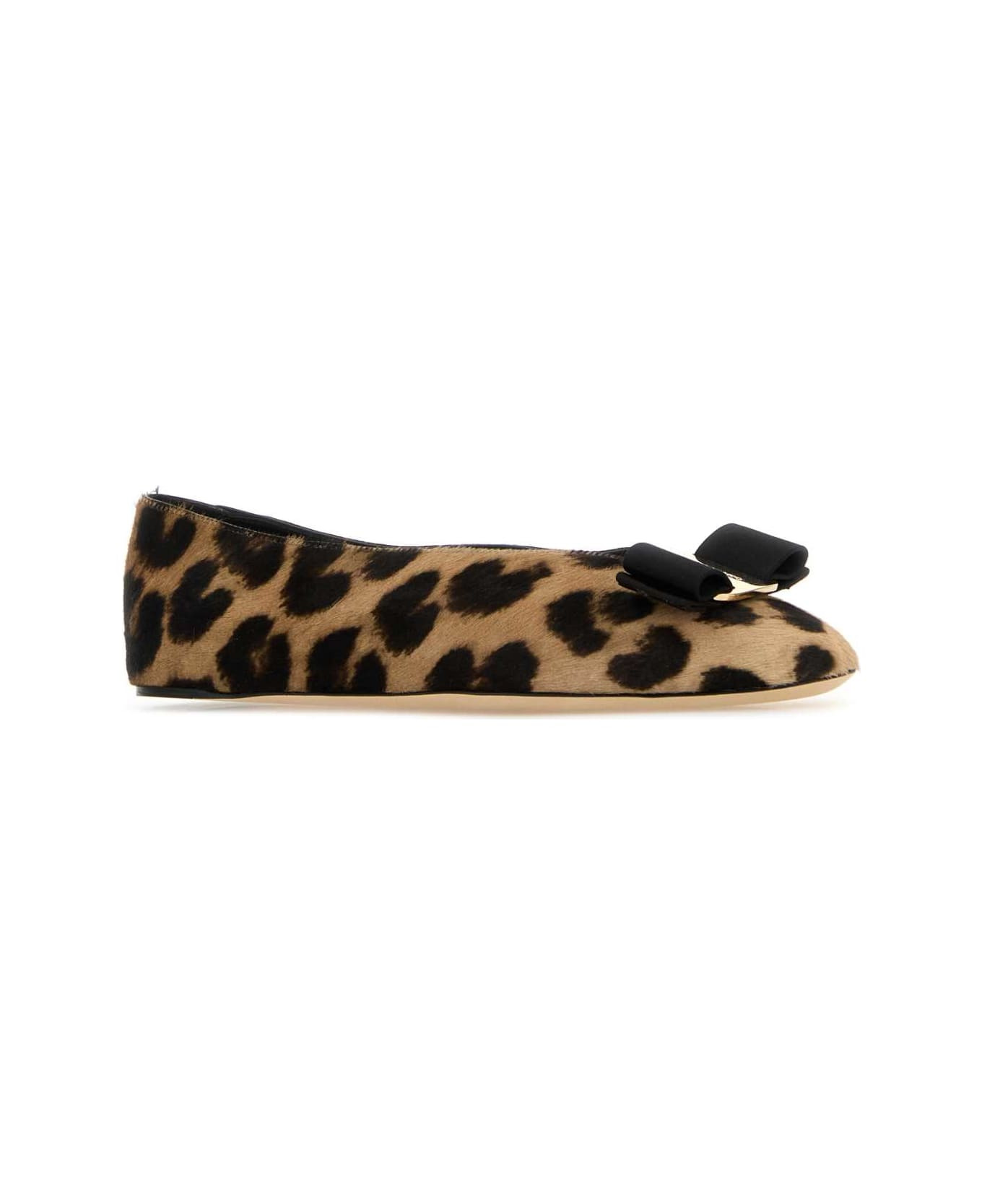 Printed Calf Hair Vanna Ballerinas - 2
