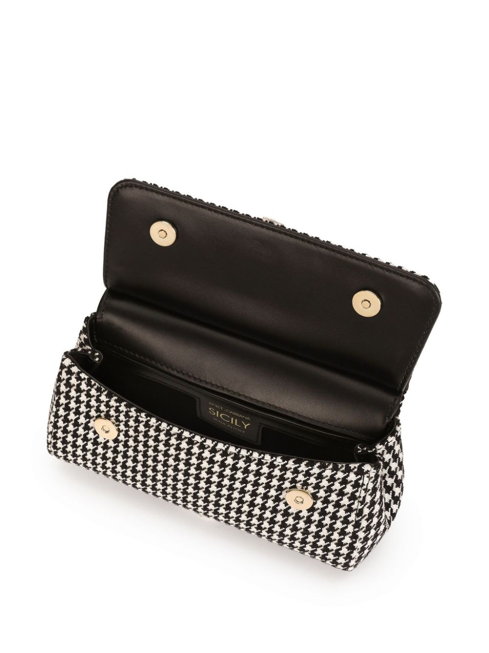 small Sicily houndstooth tote bag - 4
