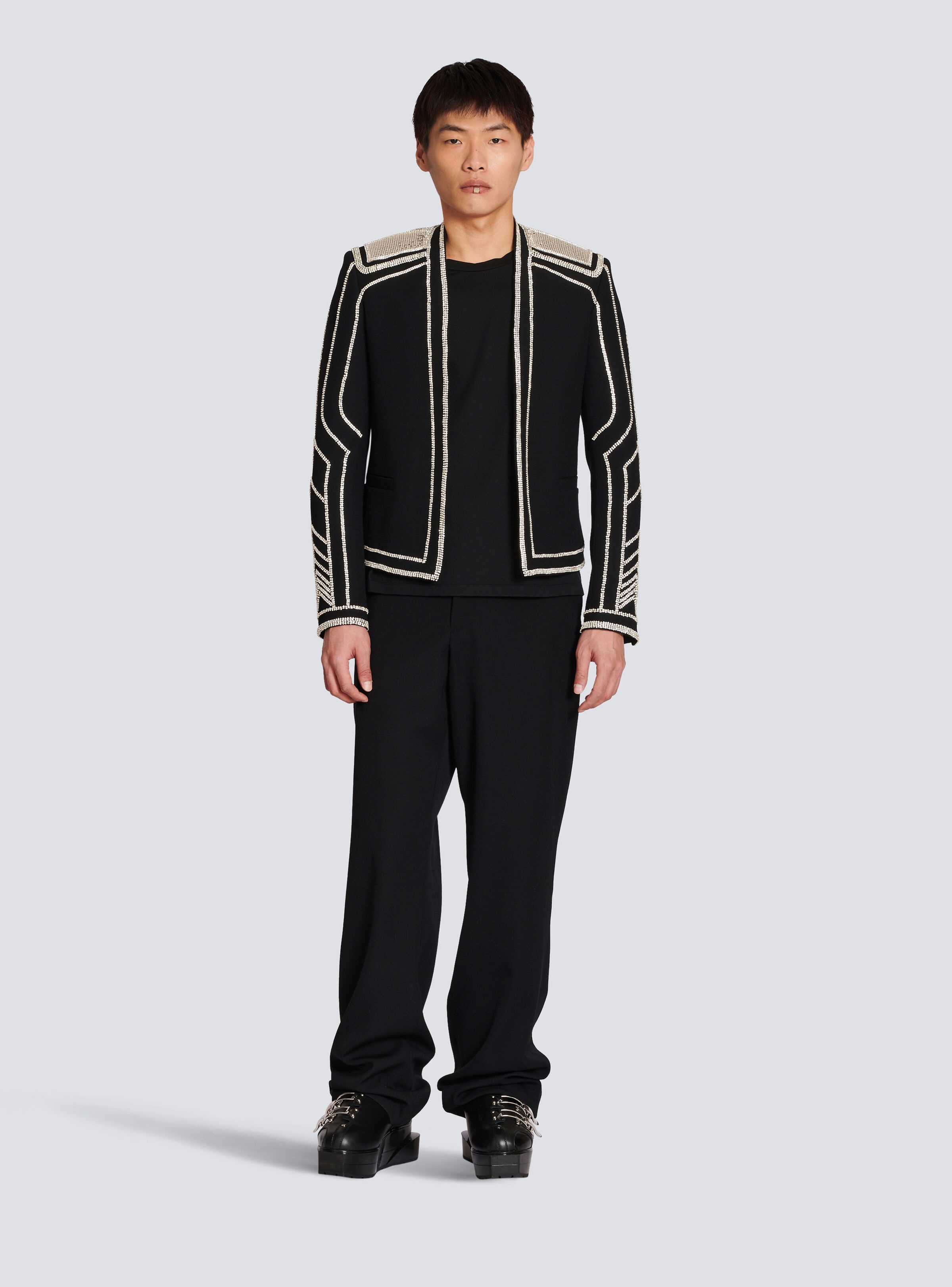 Embroidered wool jacket - 3