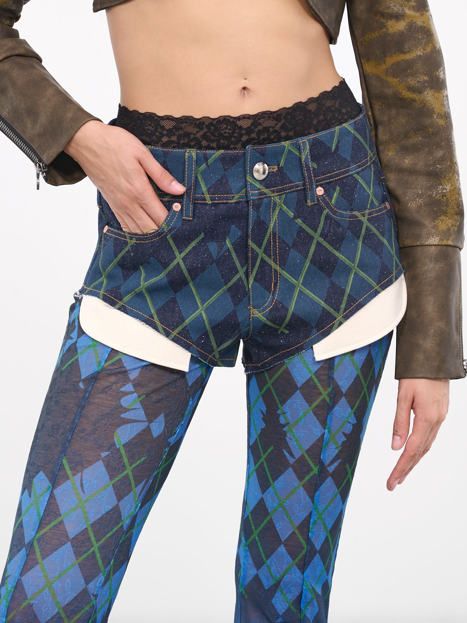 Plaid Shorts Trousers - 4