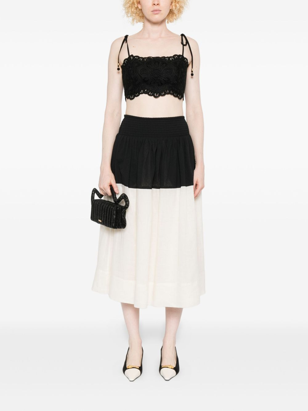 two-tone midi skirt - 2