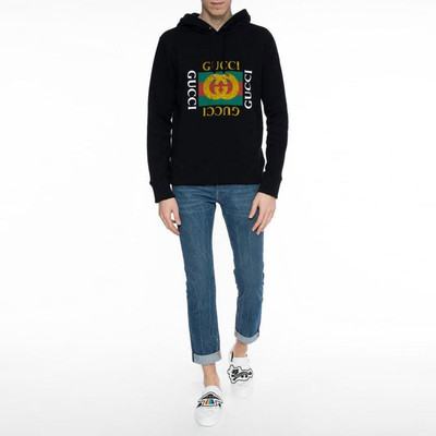 GUCCI Gucci Vintage Crew Popover Hoody 'Black' 454585-X5J57-1015 outlook
