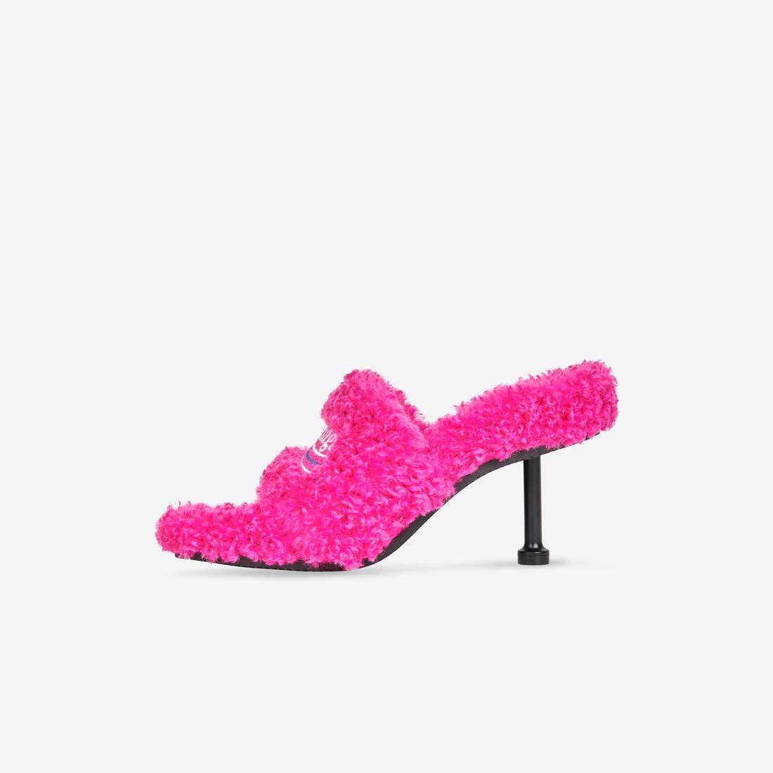 Women's Furry 80mm Sandal  in Pink - 4