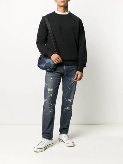 Balmain logo embossed sweatshirt outlook