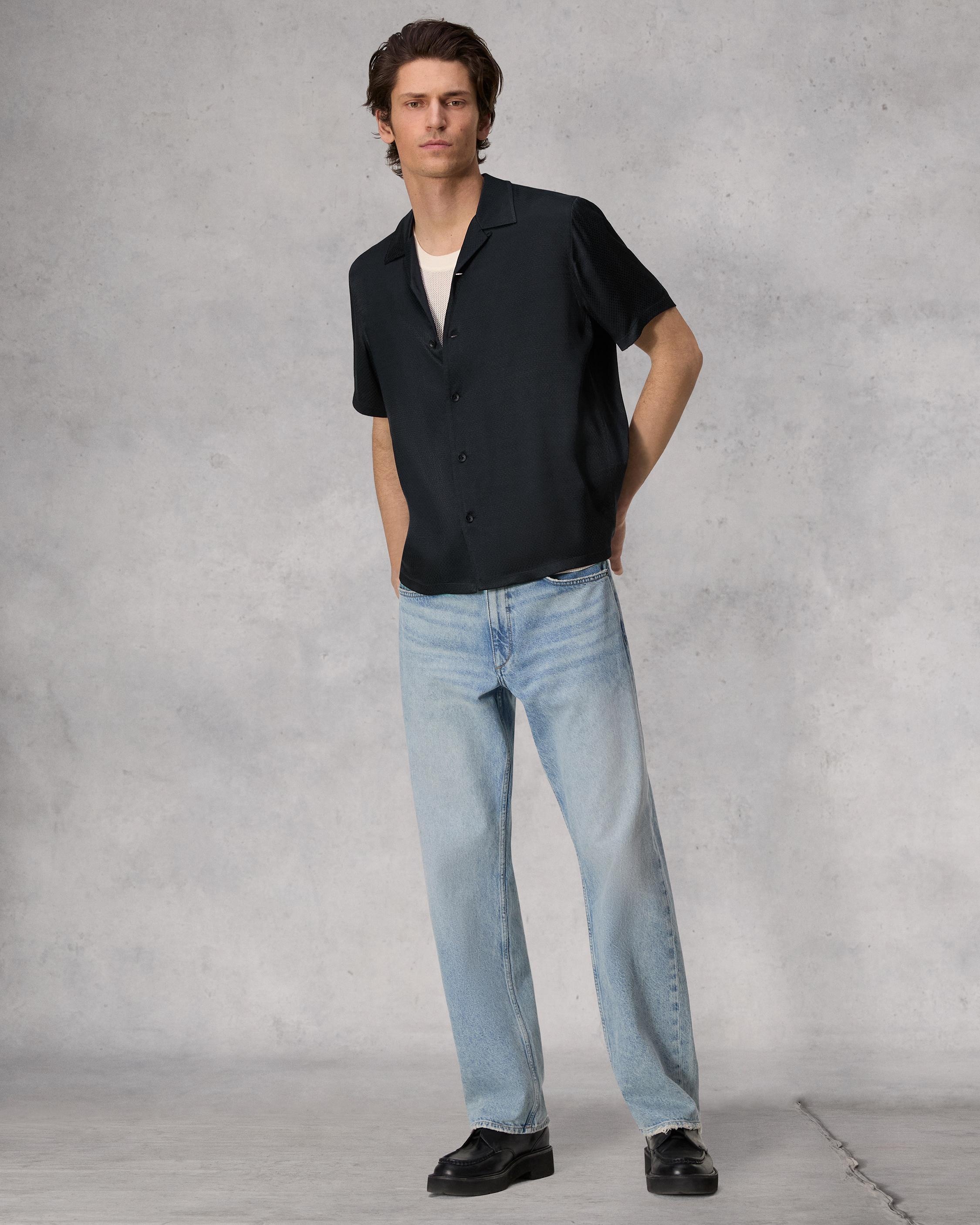 Avery Jacquard Viscose Shirt
Relaxed Fit Button Down - 3