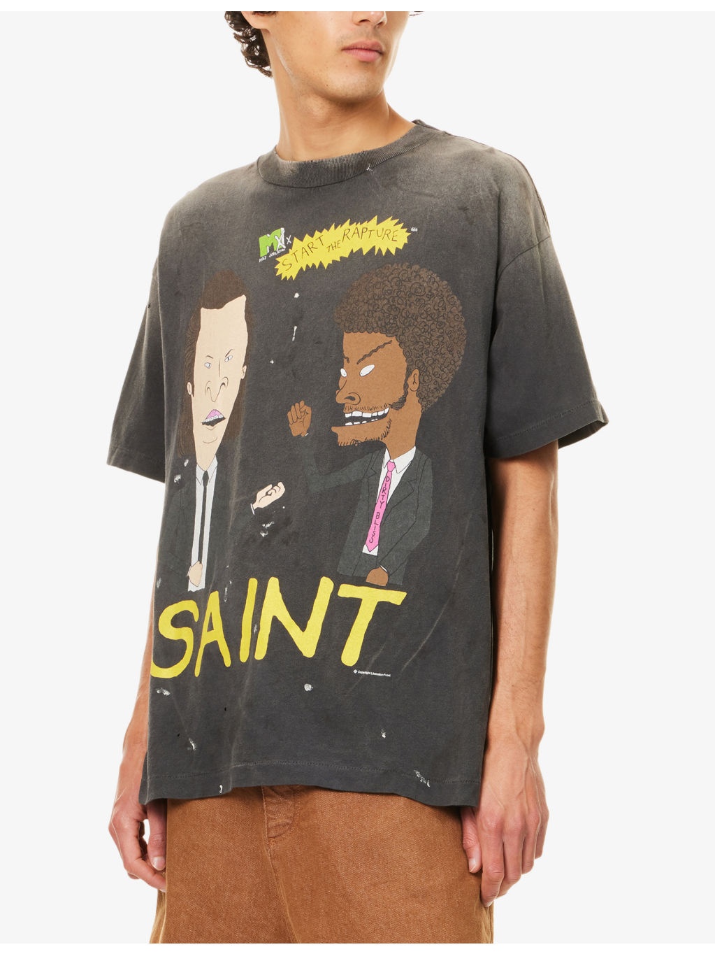 Beavis Head Crewneck Cotton-Jersey T-Shirt - 3