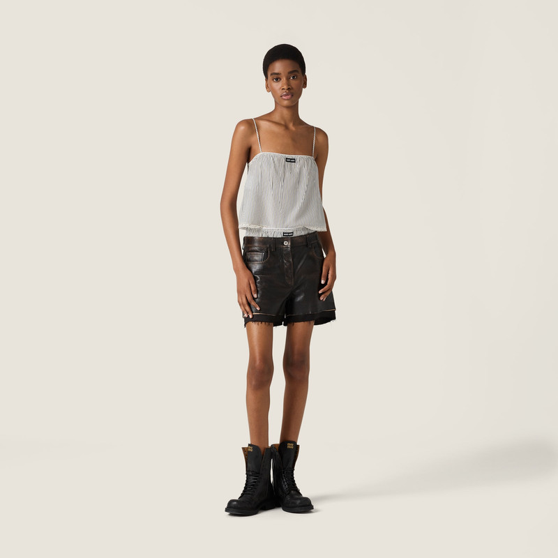 Miu Miu Crêpe de Chine top outlook