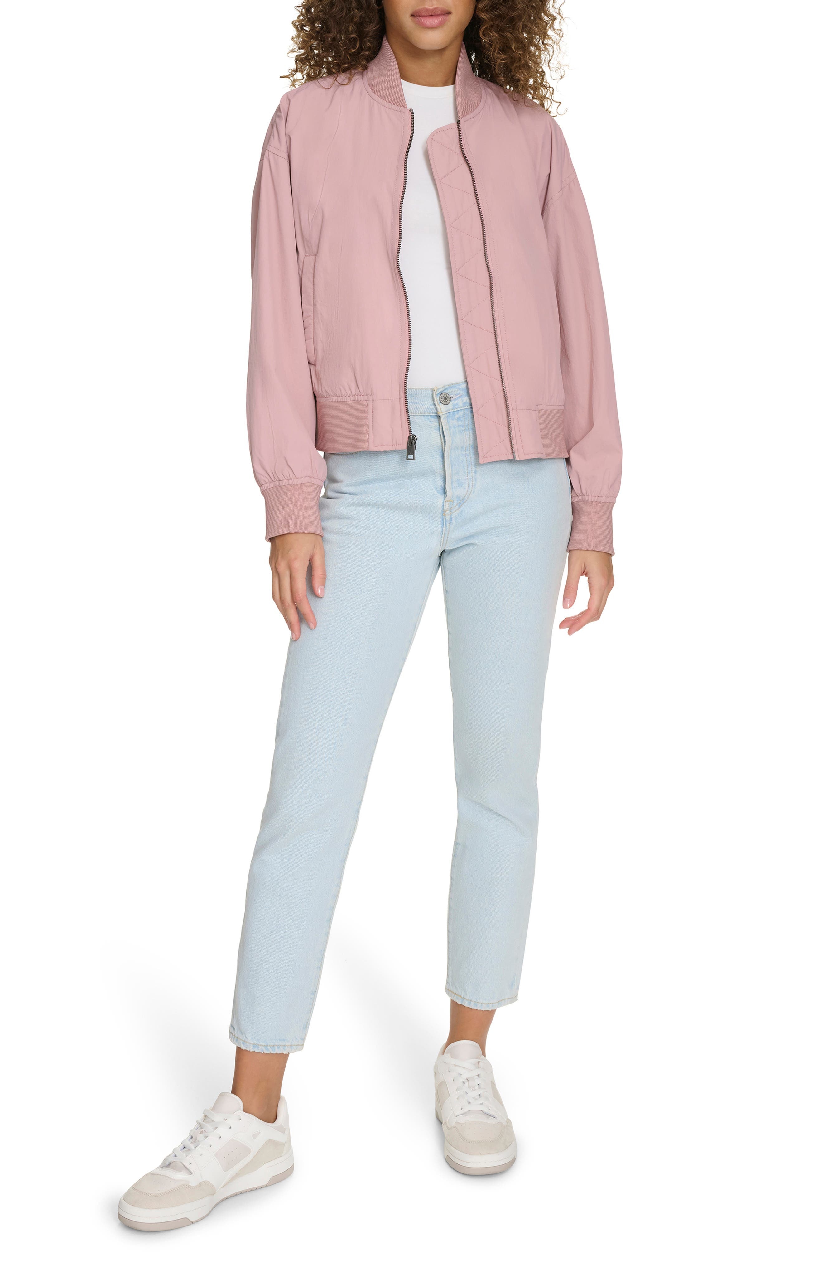 levi's Relaxed Bomber Jacket in Dusty Rose at Nordstrom - 5