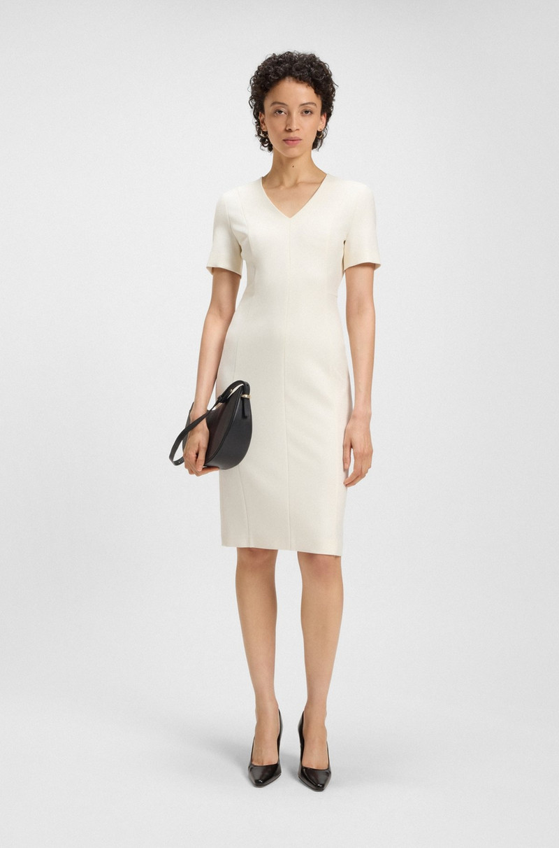 BOSS V-NECK DRESS IN STRETCH FABRIC outlook