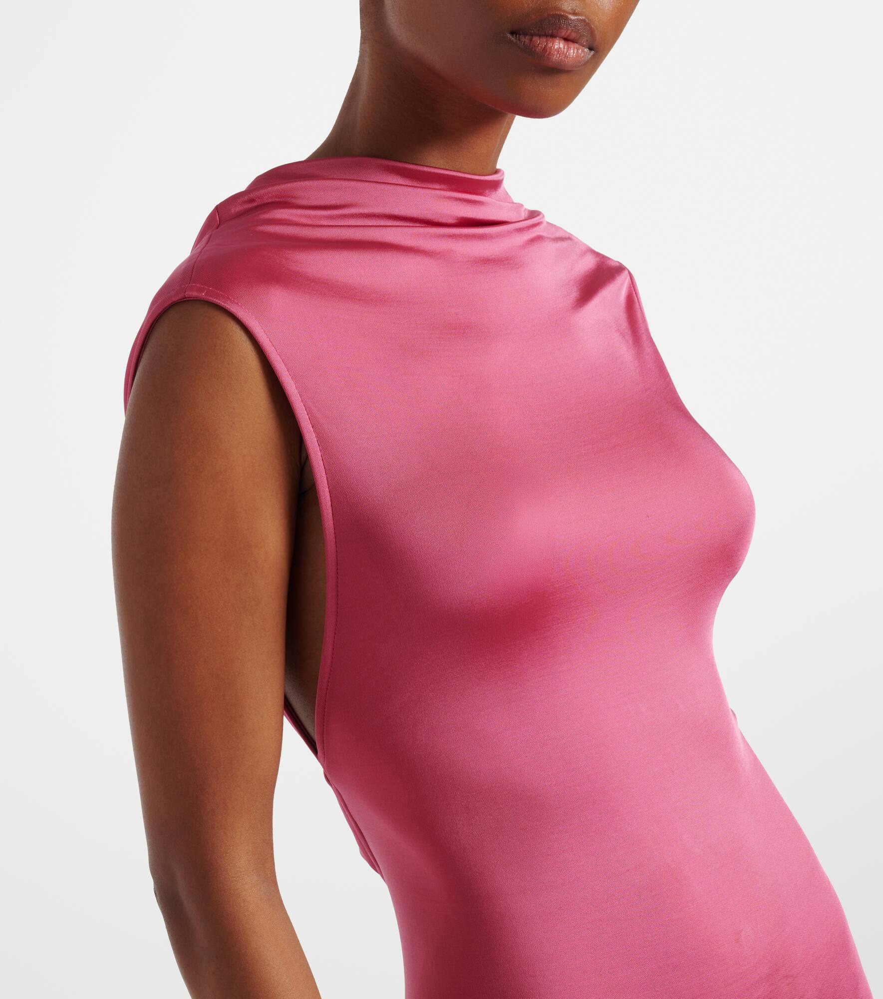Draped jersey gown - 4