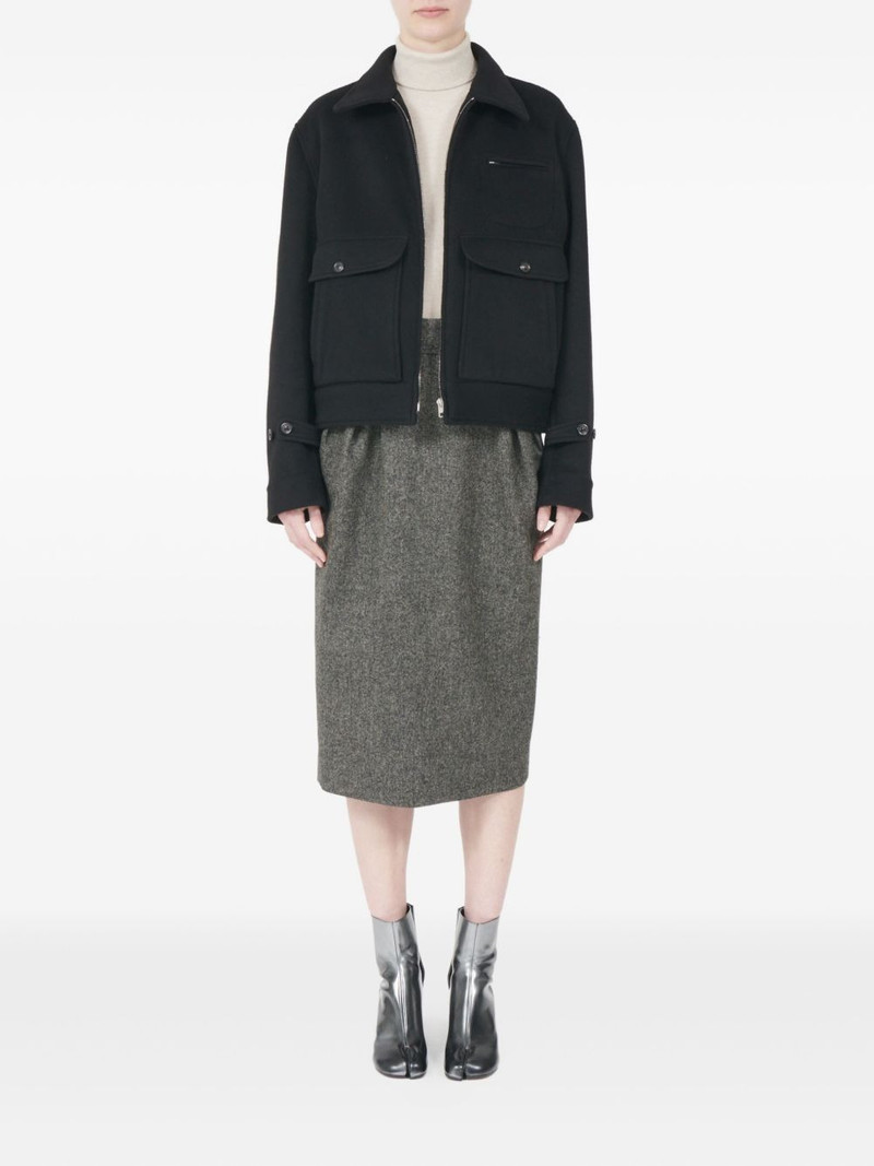 Maison Margiela flap-pocket cashmere wool jacket outlook