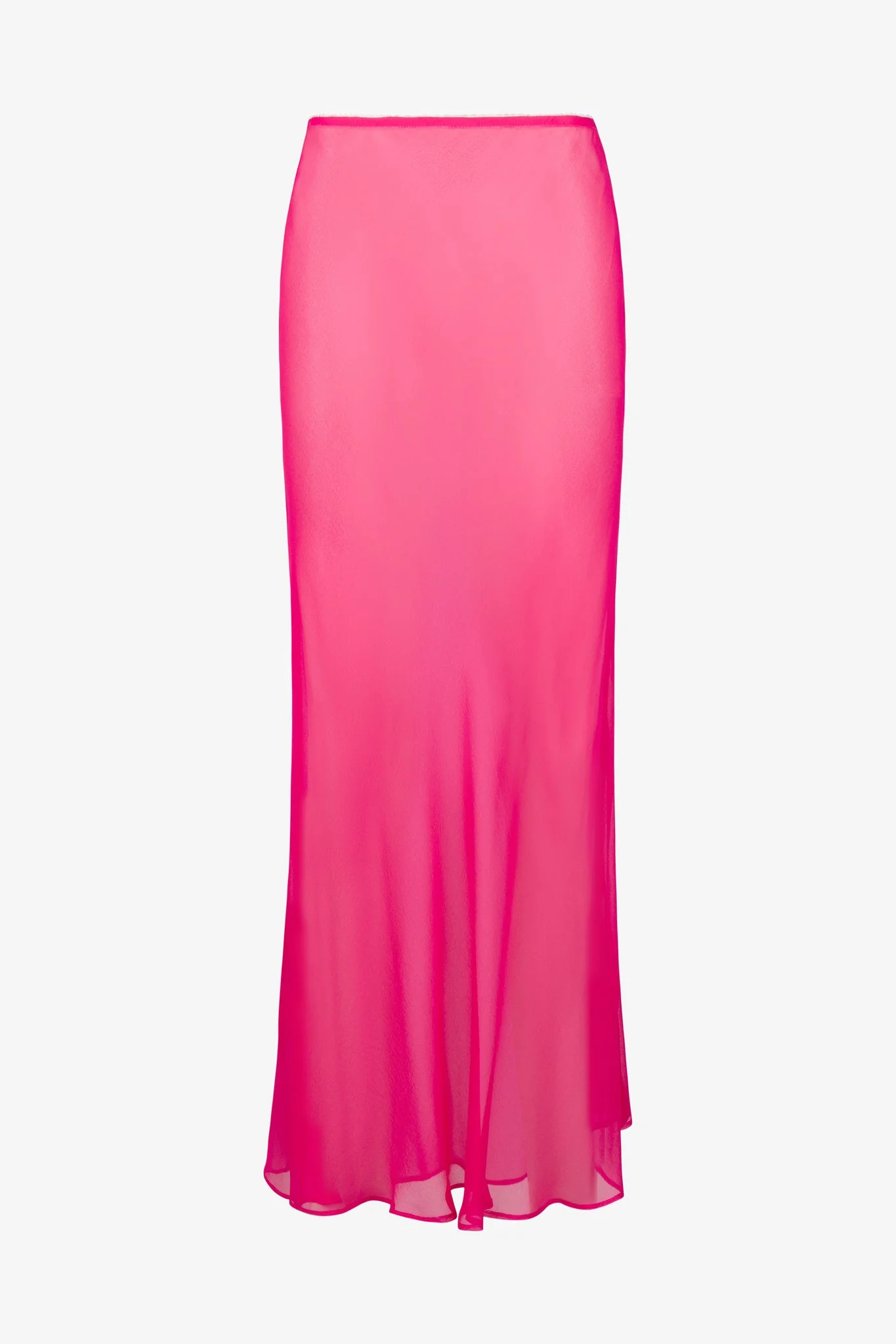 LARA SILK CHIFFON MIDI SKIRT - 1