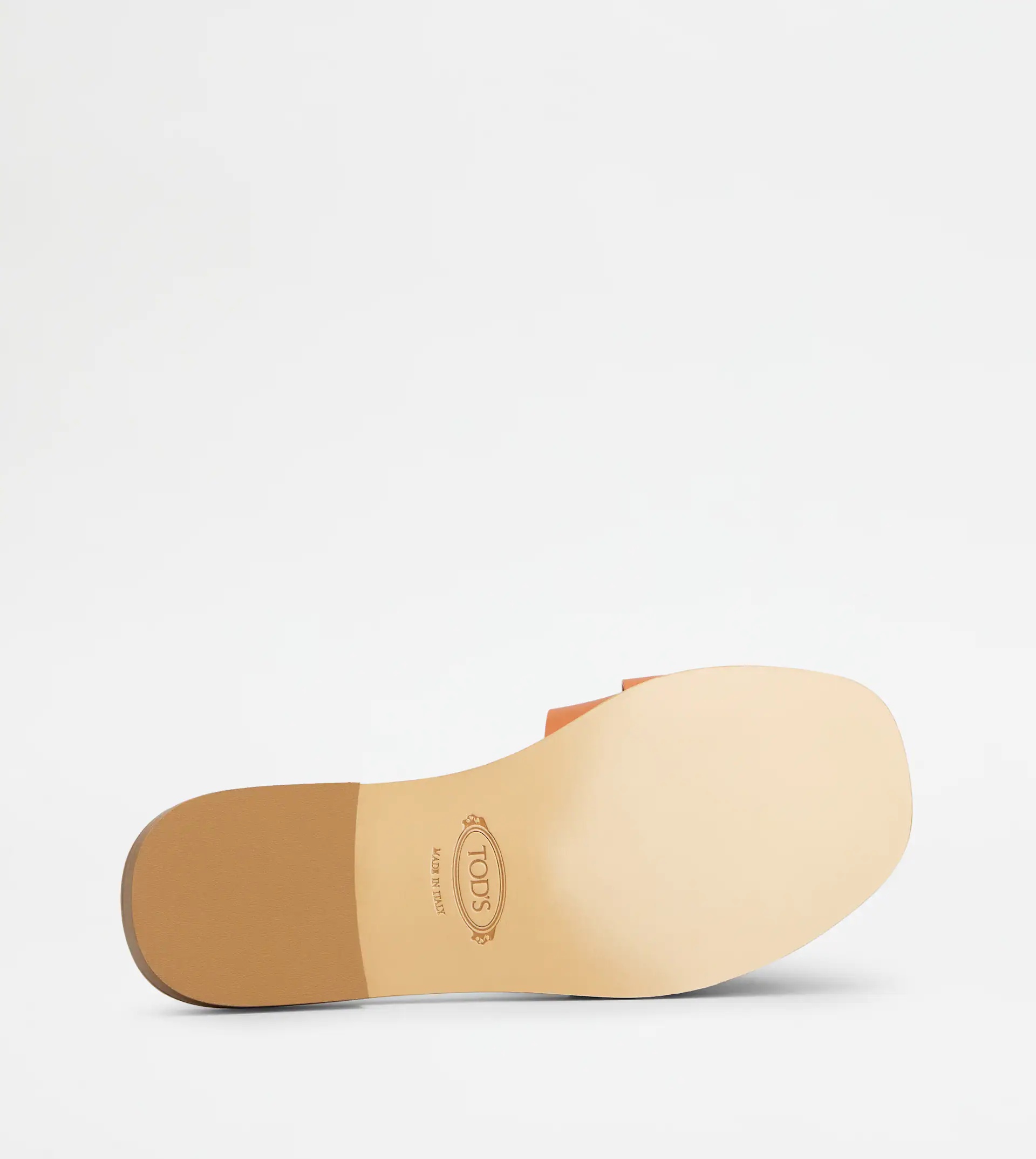SANDALS IN LEATHER - ORANGE - 5