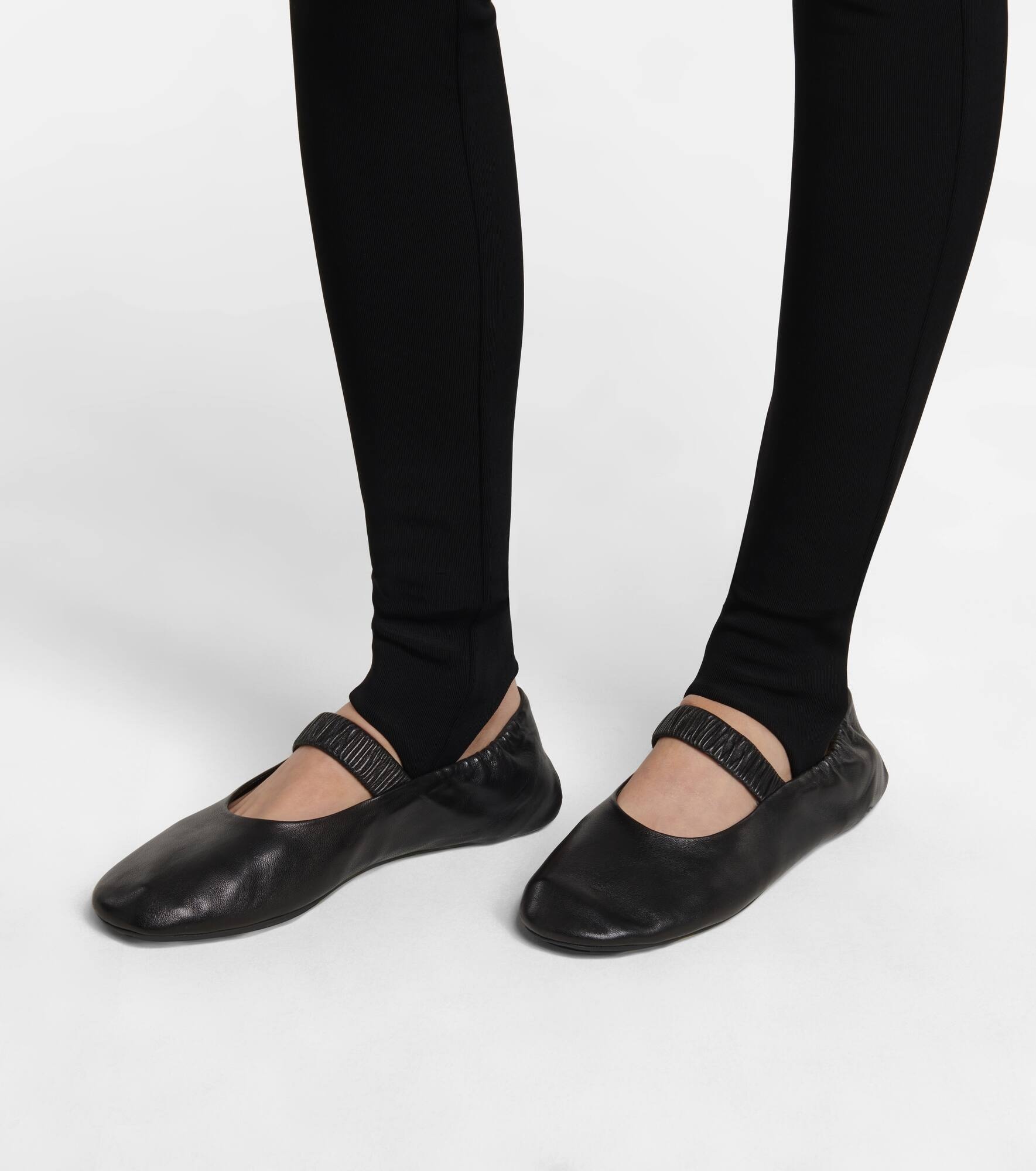 High-rise stretch-jersey stirrup leggings - 5