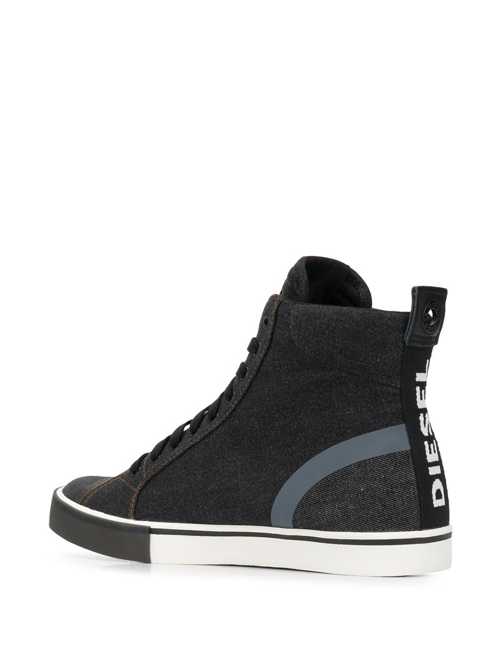 denim high-top sneakers - 3