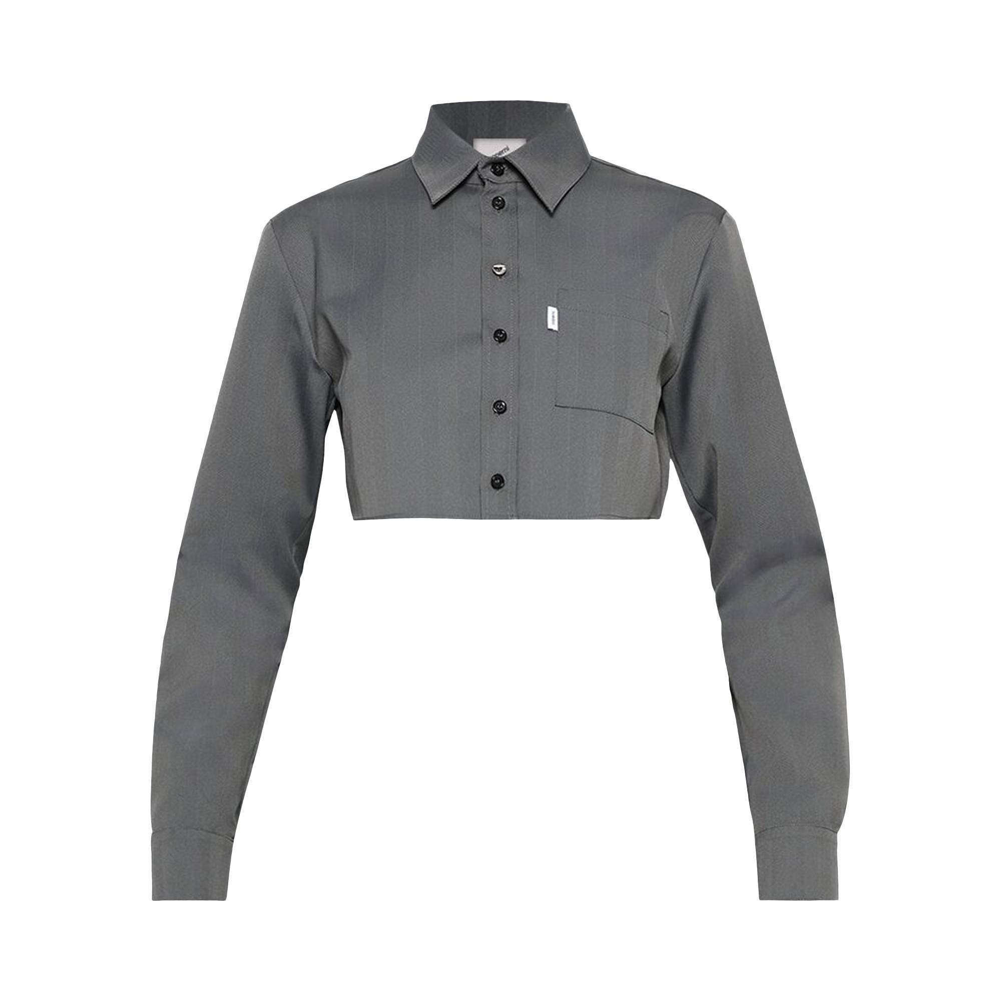 Coperni Cropped Shirt 'Grey/Black' - 1