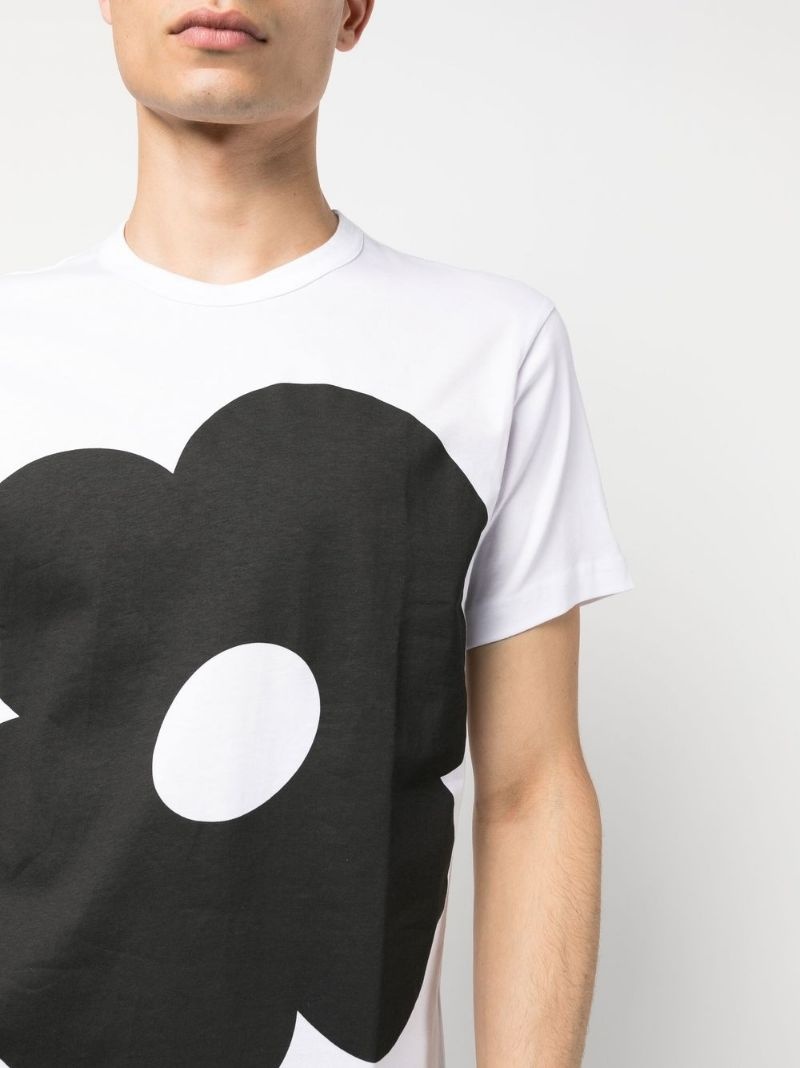 flower-print cotton T-shirt - 5