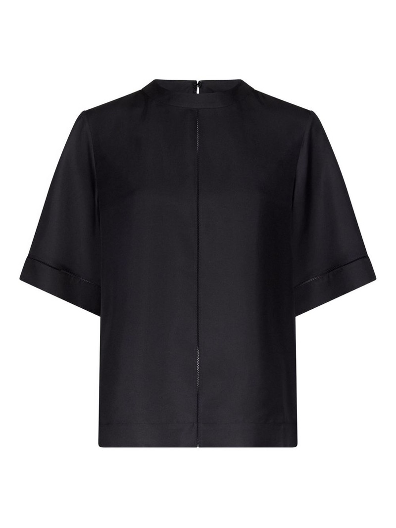 Havana lace-stitch silk top 1