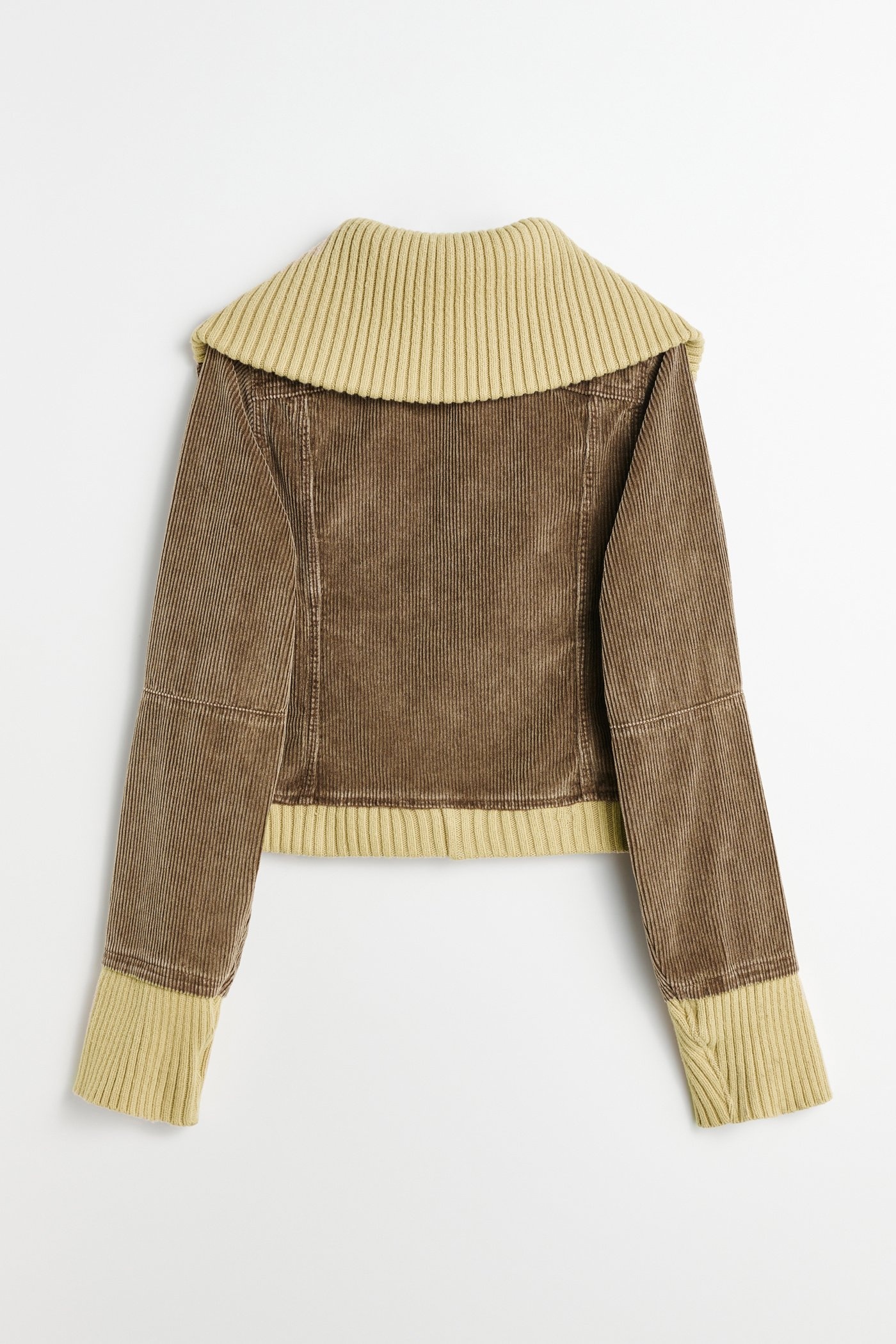 Knitted Lasso Jacket Brown Enzyme Cord - 8