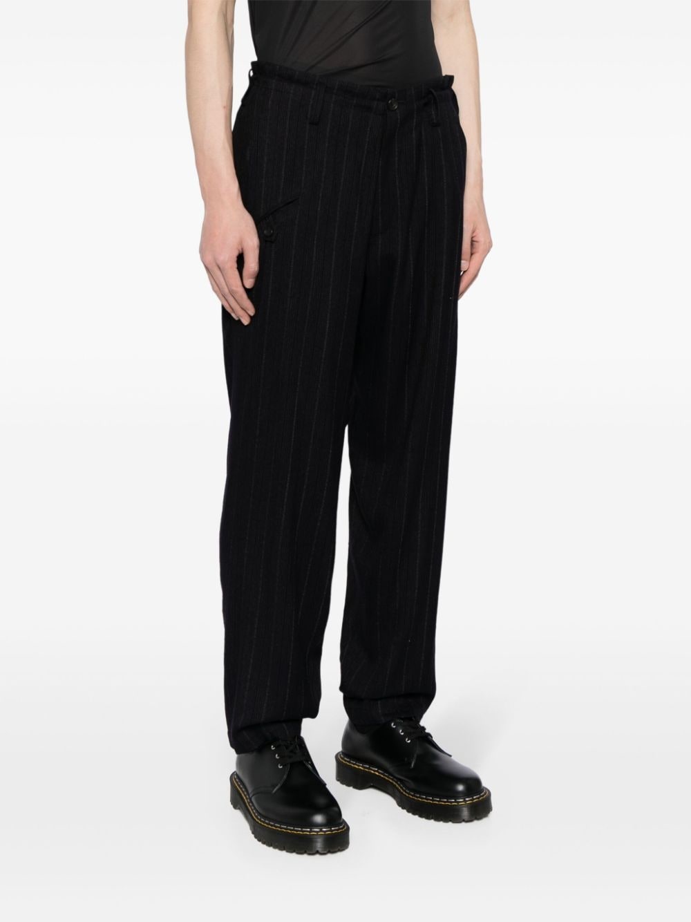 pinstriped tailored trousers - 3