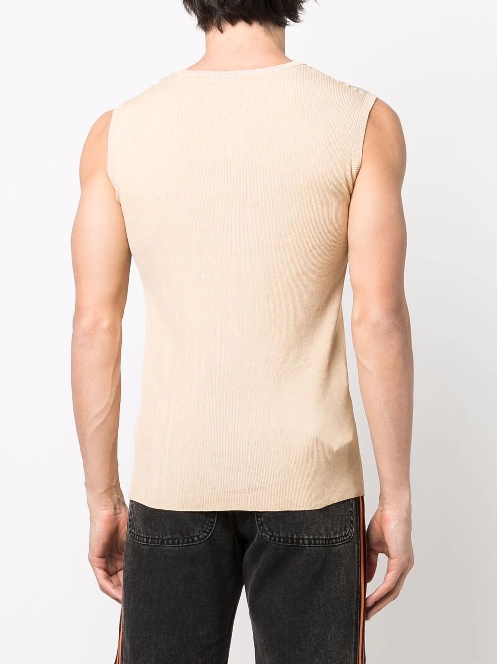 sleeveless fitted T-shirt - 4