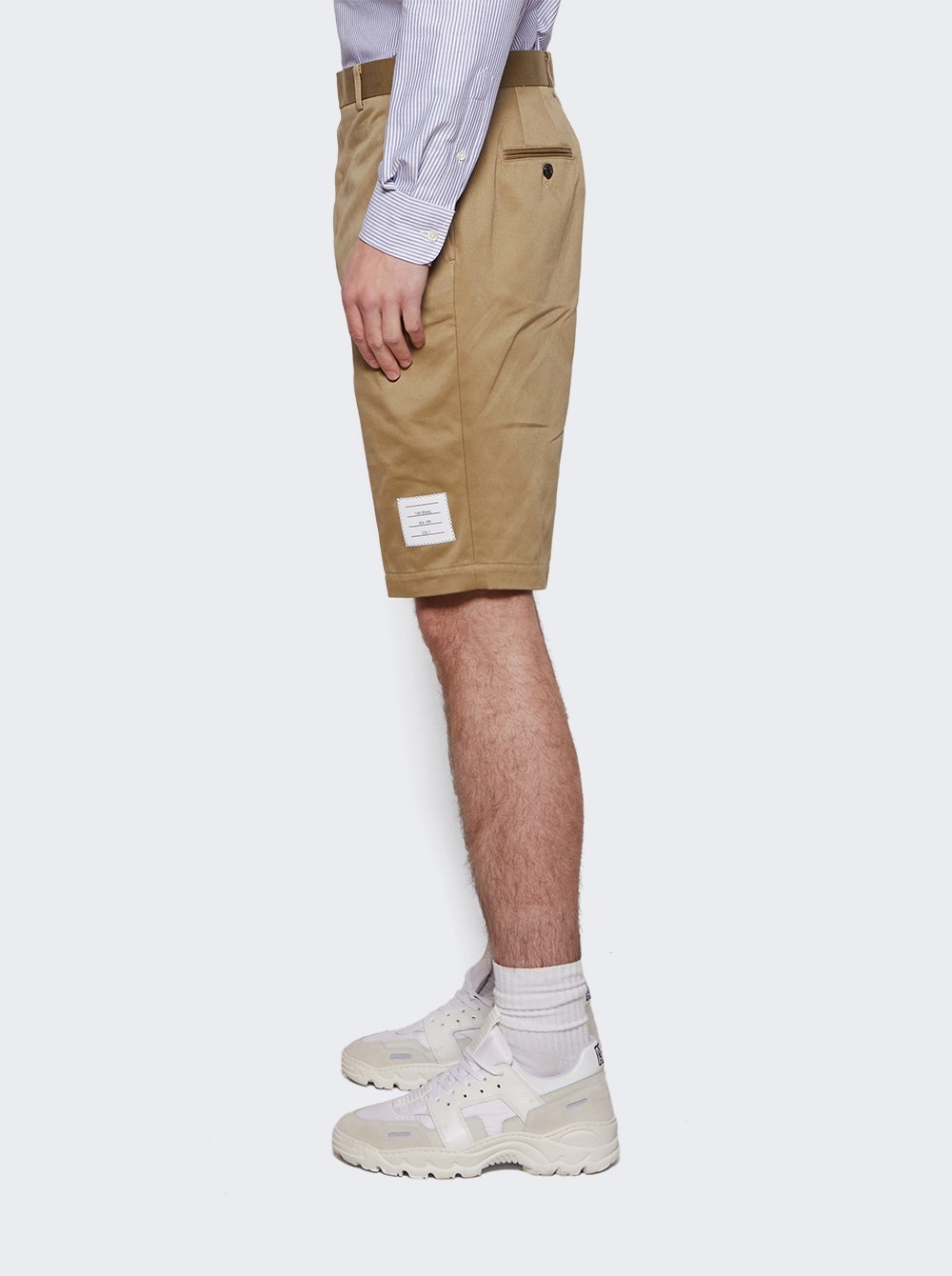 Cotton Twill Unconstructed Chino Shorts Camel - 4