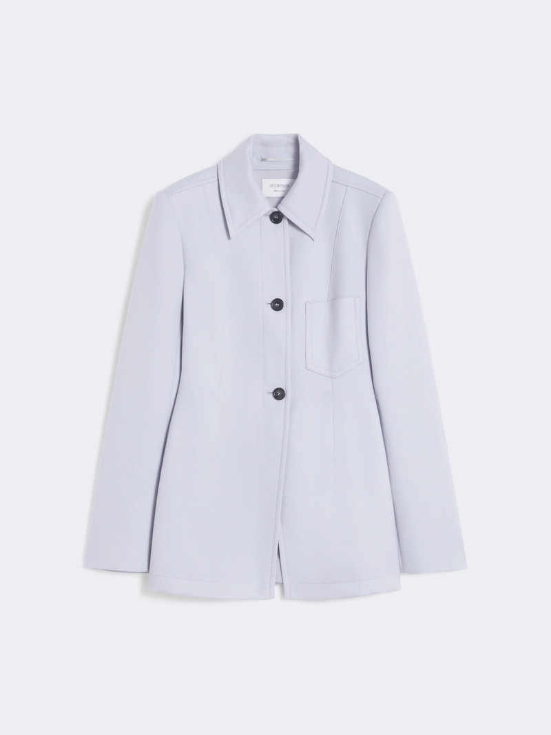 OTTELIA Fitted gabardine shirt jacket - MEDIUM GREY 1