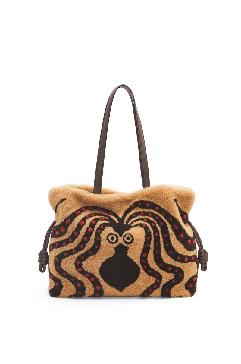 XL Flamenco clutch octopus in shearling 6