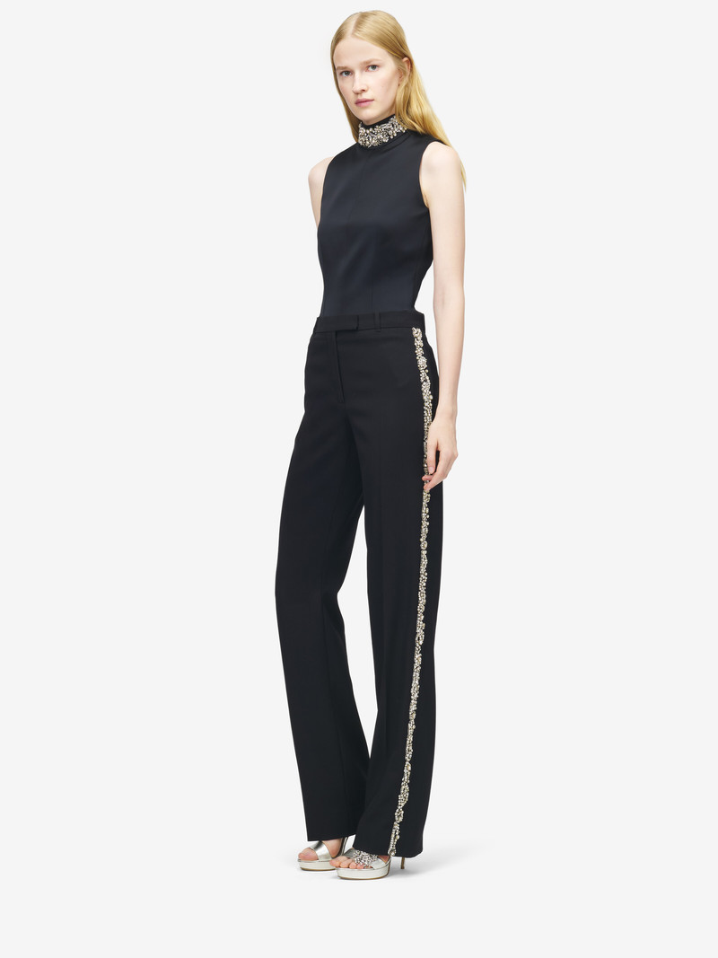 Crystal Embroidery Tuxedo Trousers 3