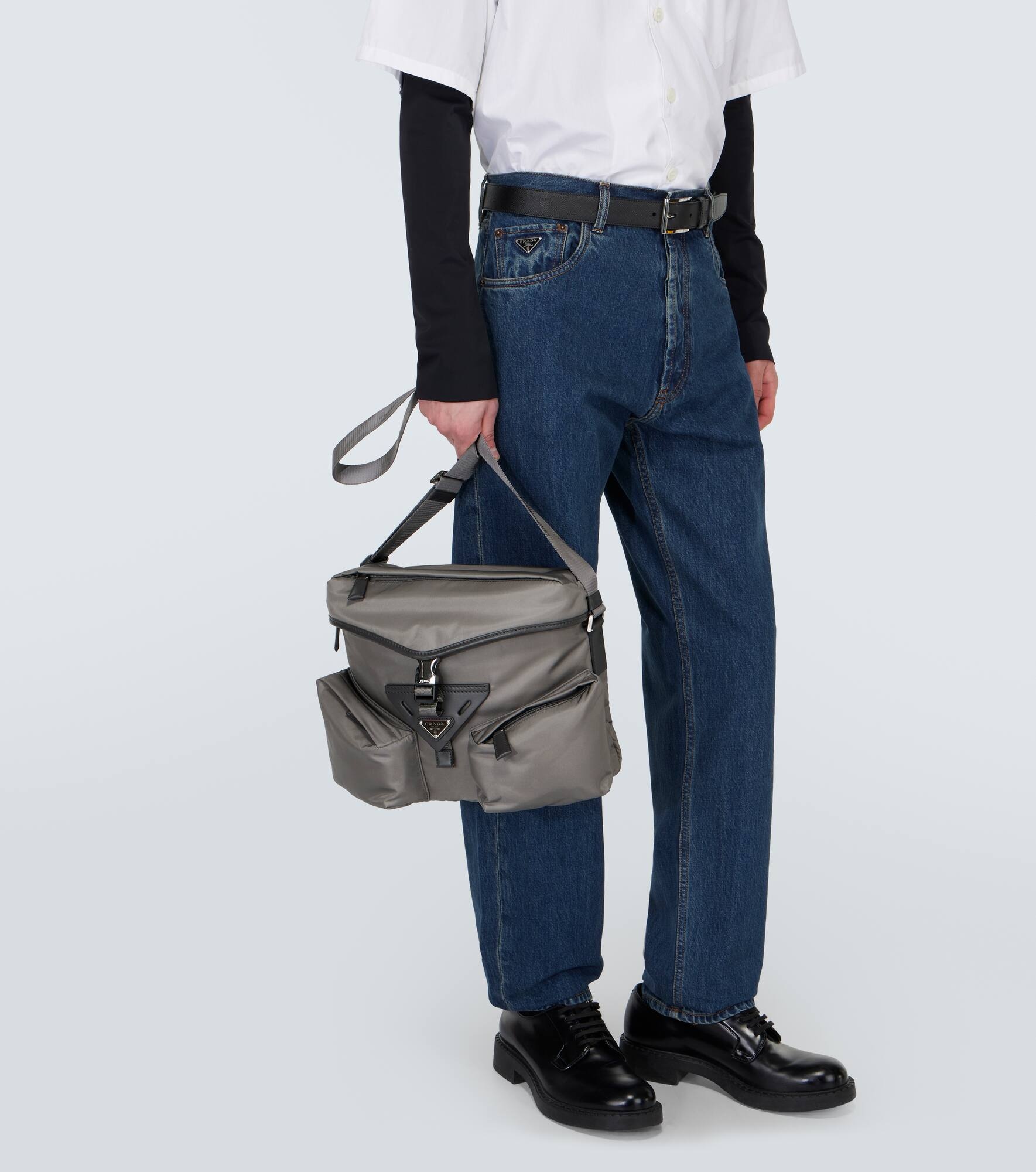 Re-Nylon leather-trimmed crossbody bag - 2