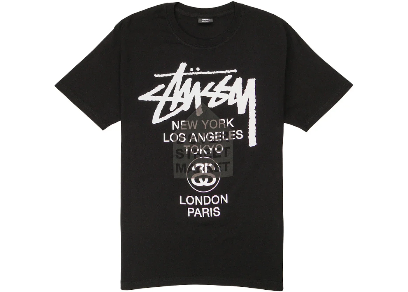Stussy x Dover Street Market T-shirt Black - 1