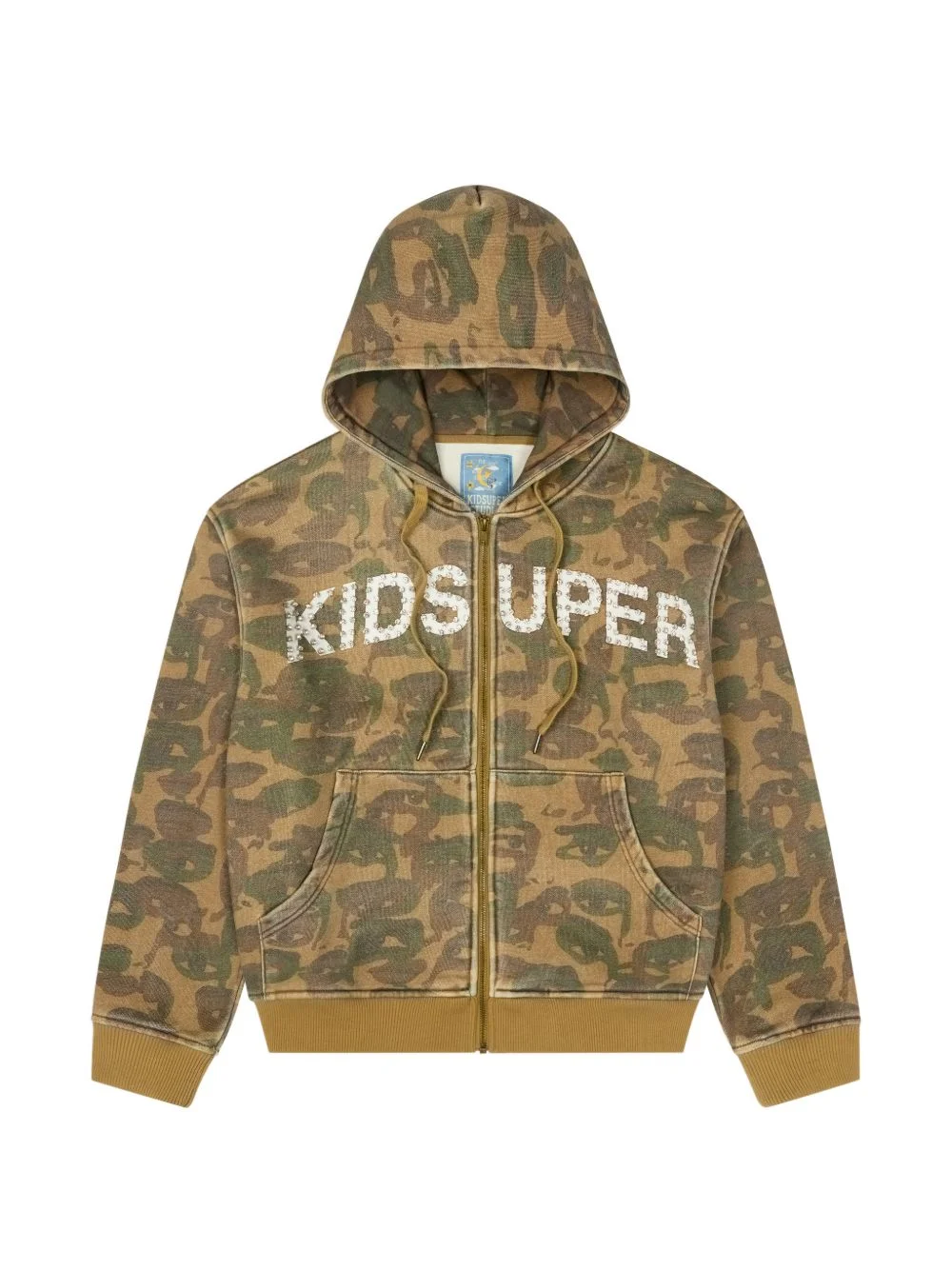 embellished camouflage hoodie - 1
