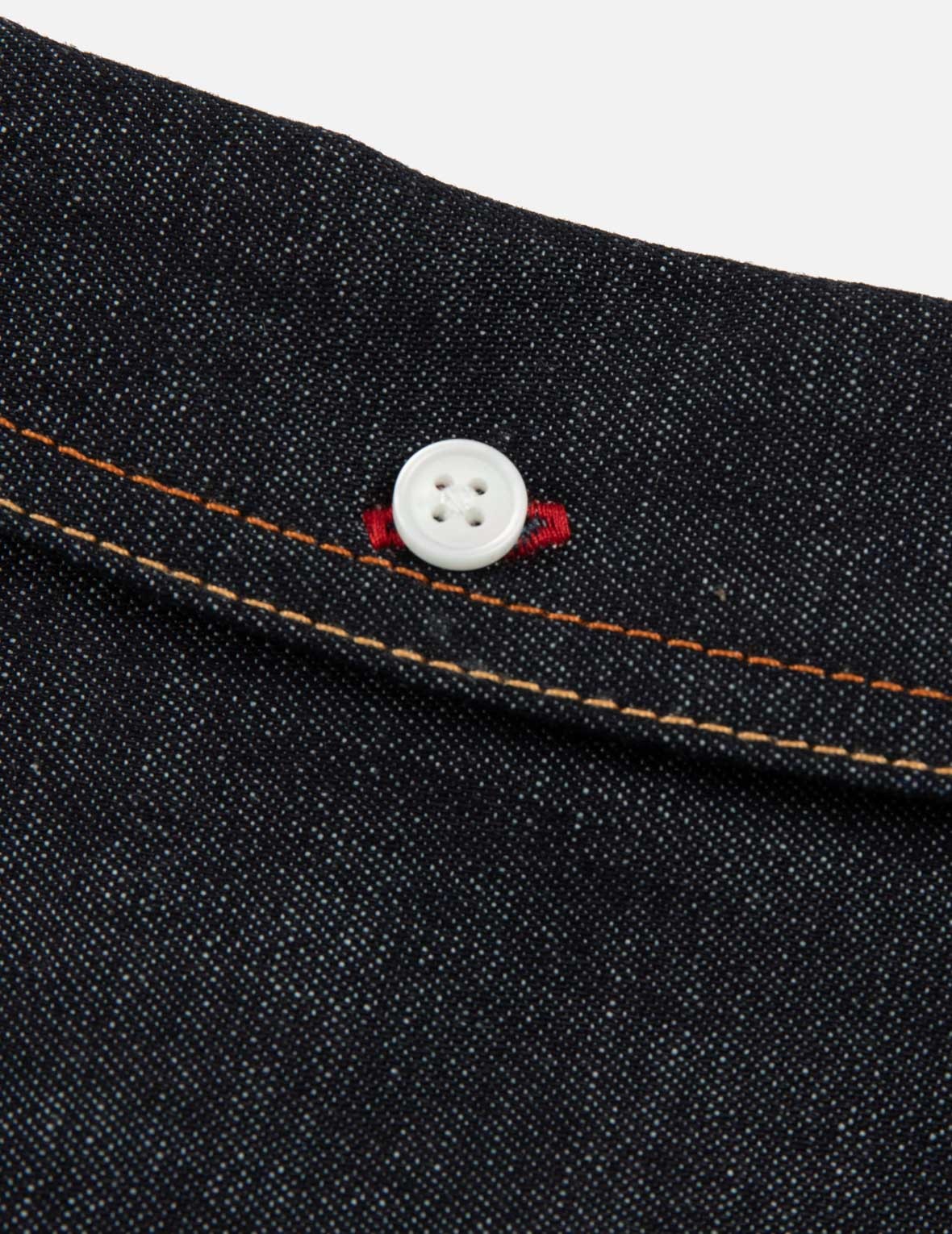 KUMADORI DARUMA DAICOCK PRINT REGULAR FIT DENIM SHIRT - 11