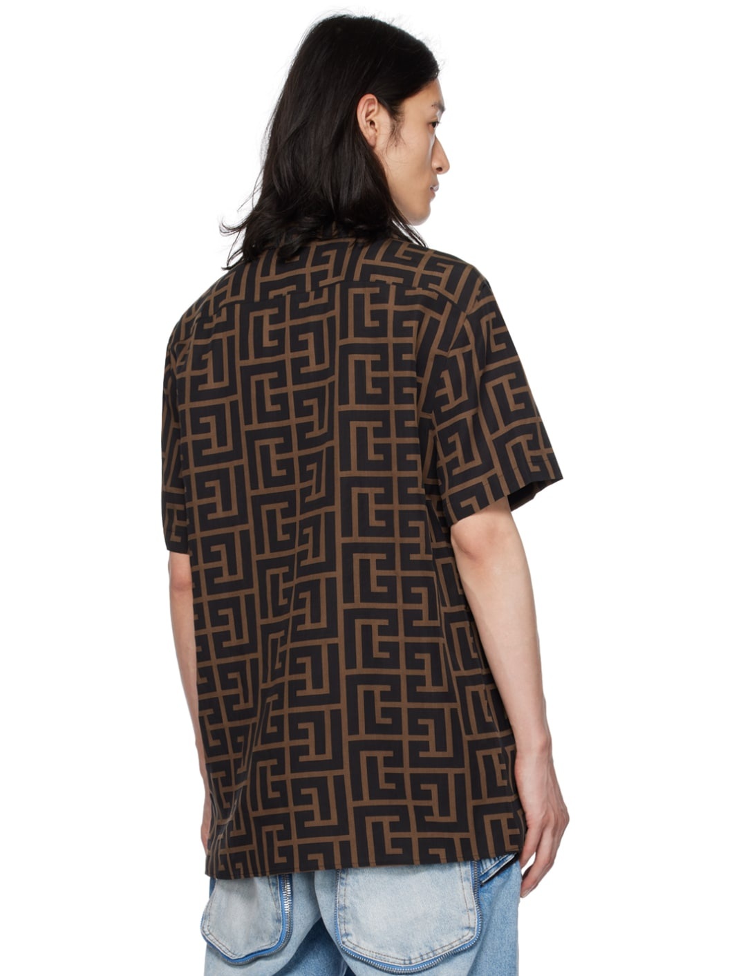 Brown & Black Printed Shirt - 3