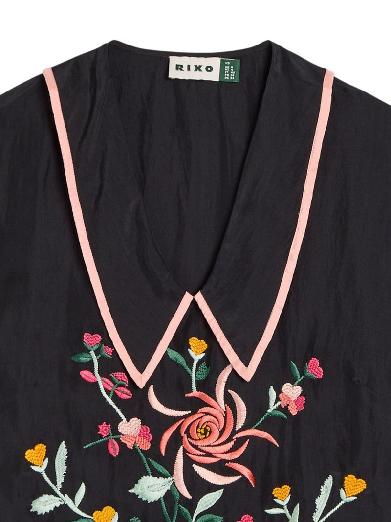 RIXO Nicolina embroidery top outlook