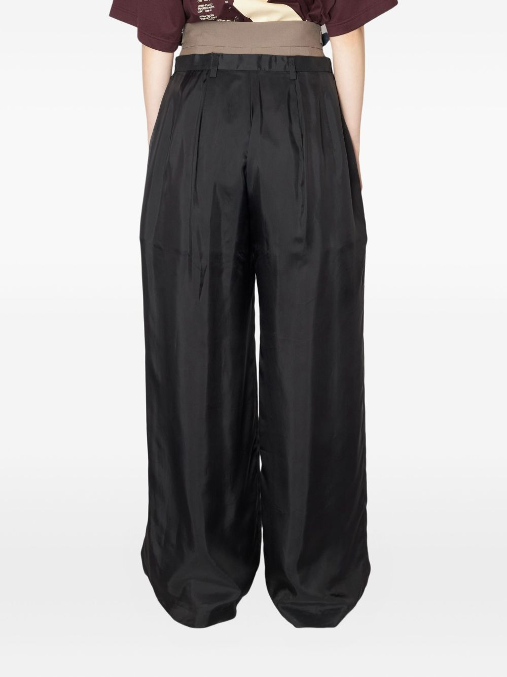 pleated straight trousers - 2