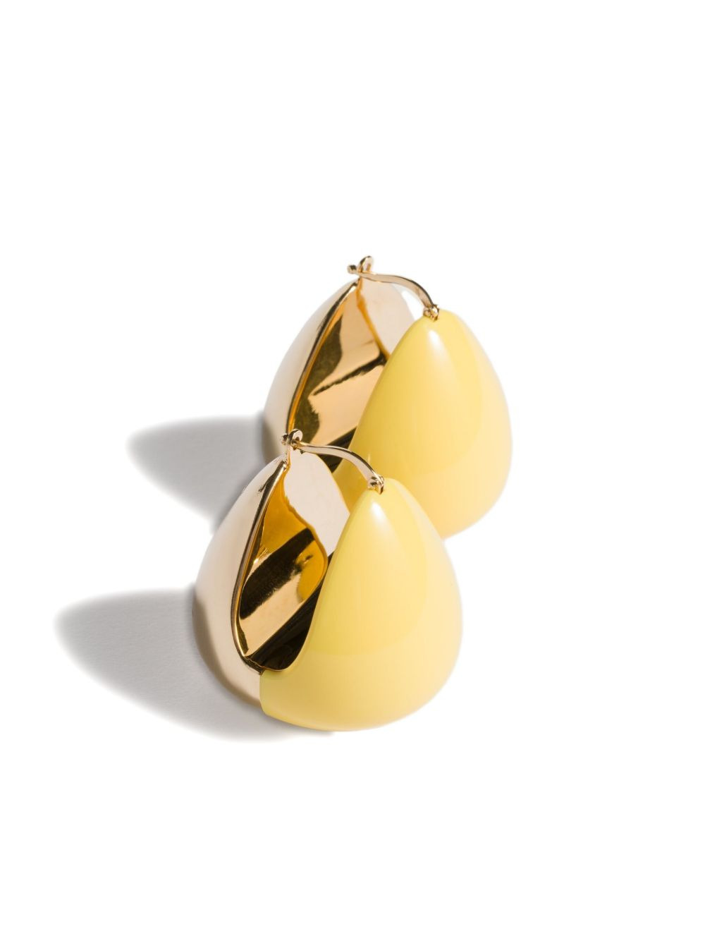 two-tone hoop earrings - 2