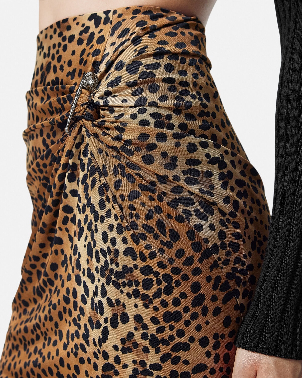 Leopard Gathered Midi Skirt - 3