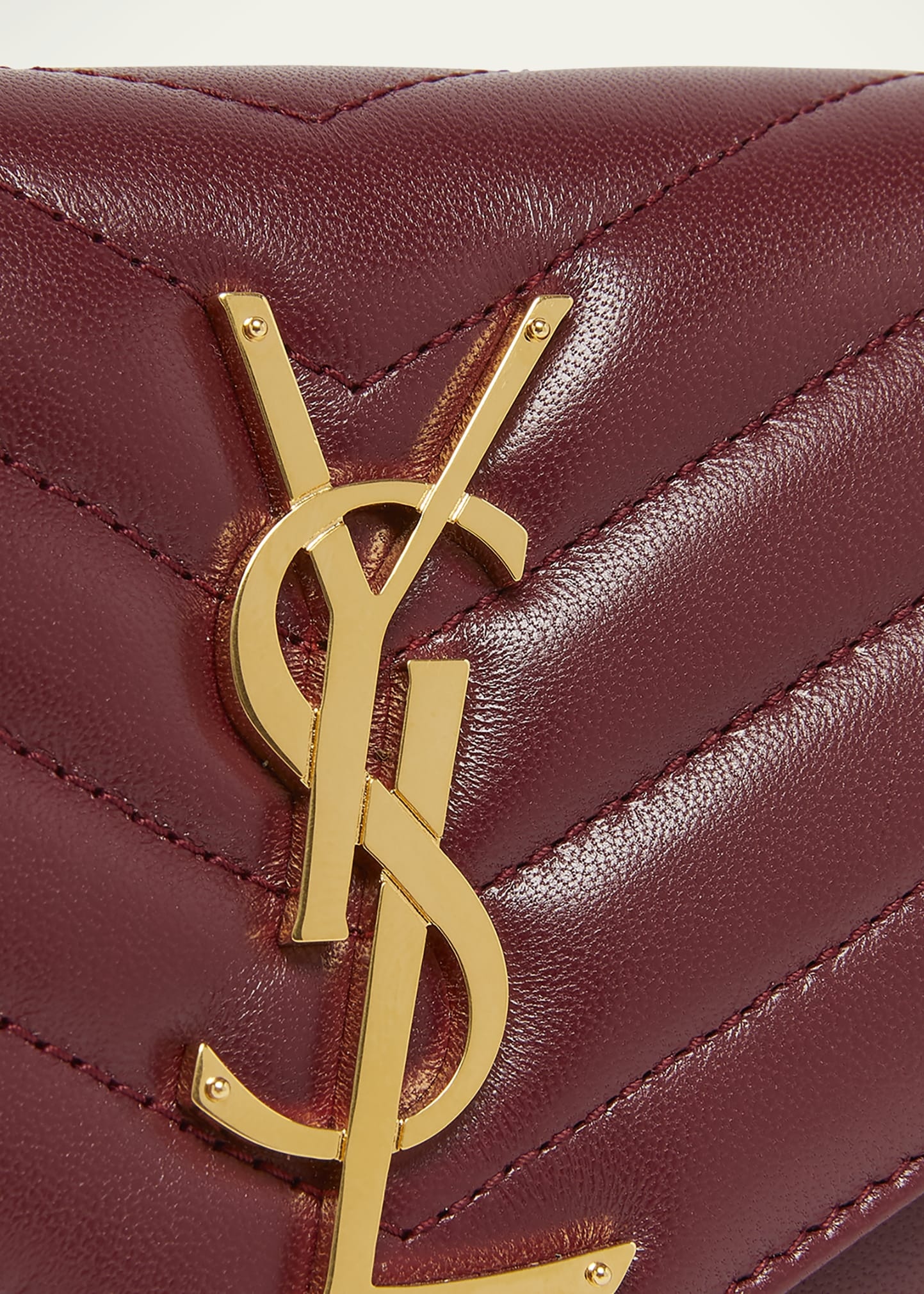 YSL Monogram Large Envelope Flap Wallet in Smooth Leather - 5