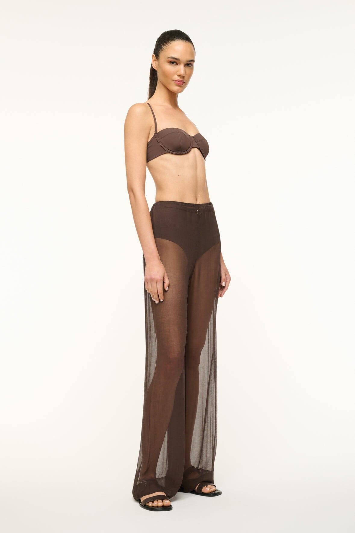 STAUD LUKE PANT DARK CHOCOLATE - 4