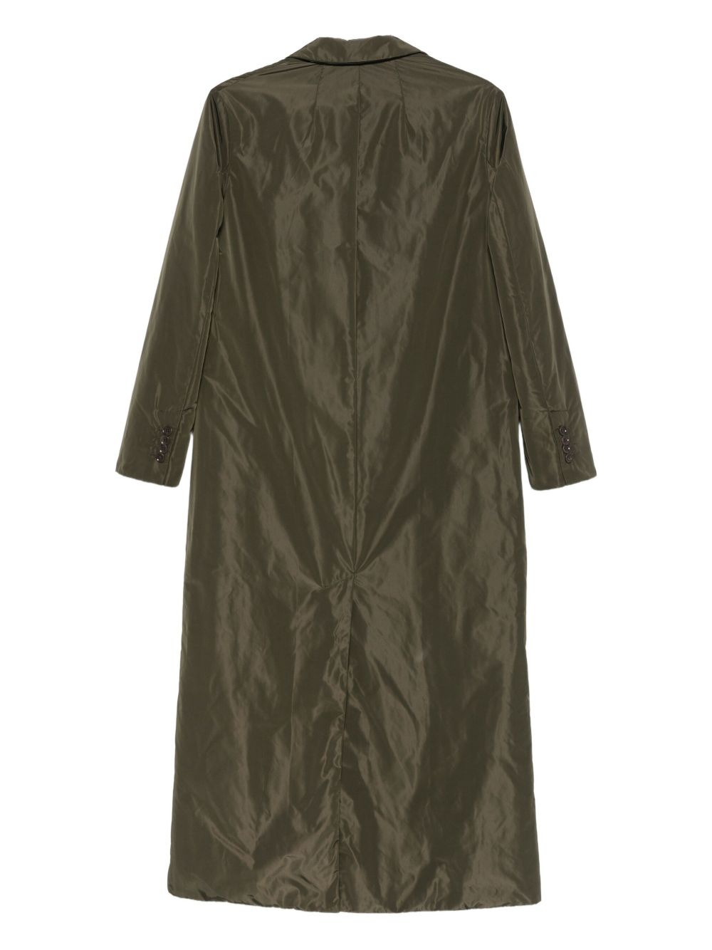 button-fastening flap-pocket coat - 2