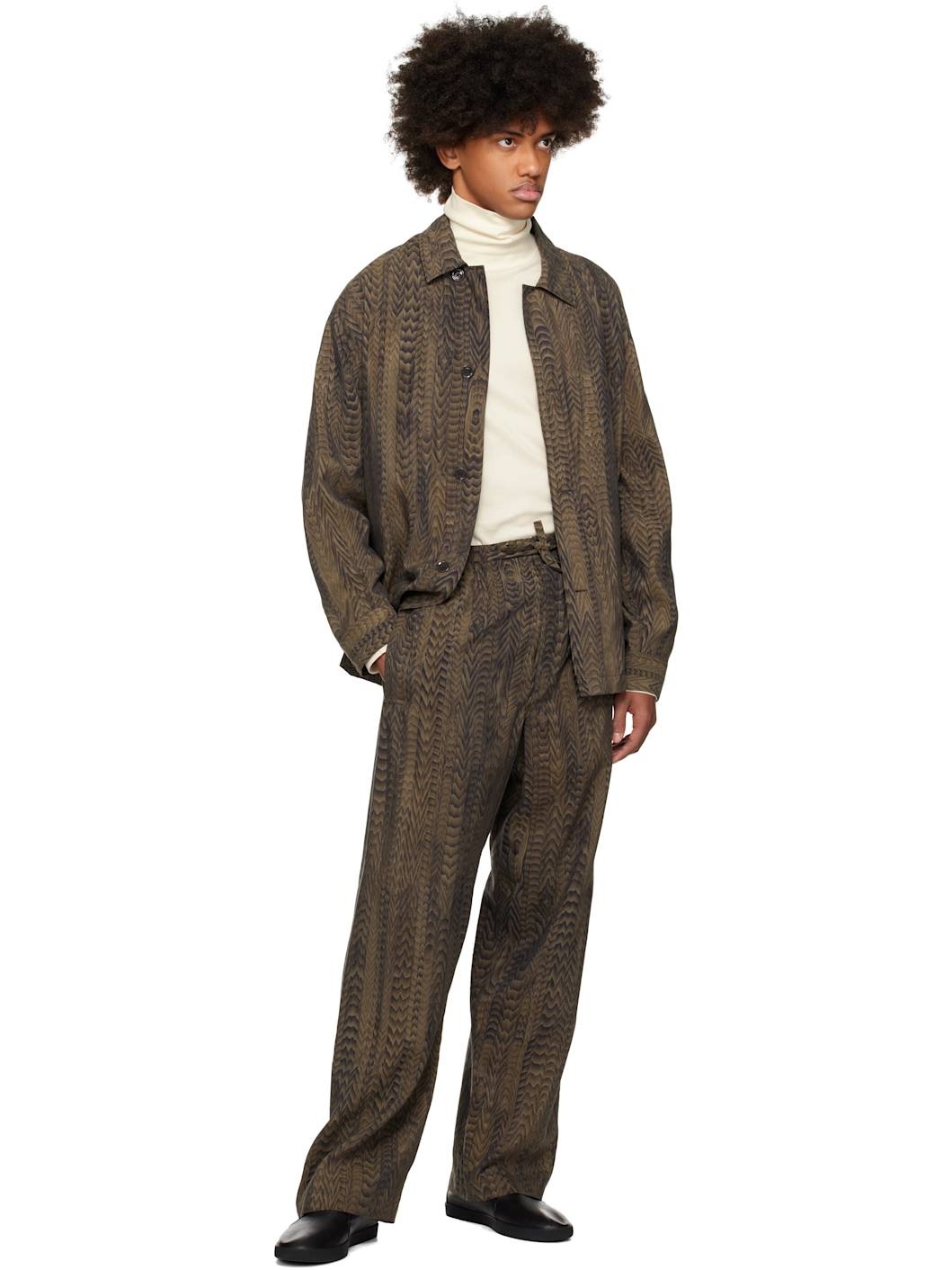Brown FreelingWaters Edition Printed Pyjama Pants - 4
